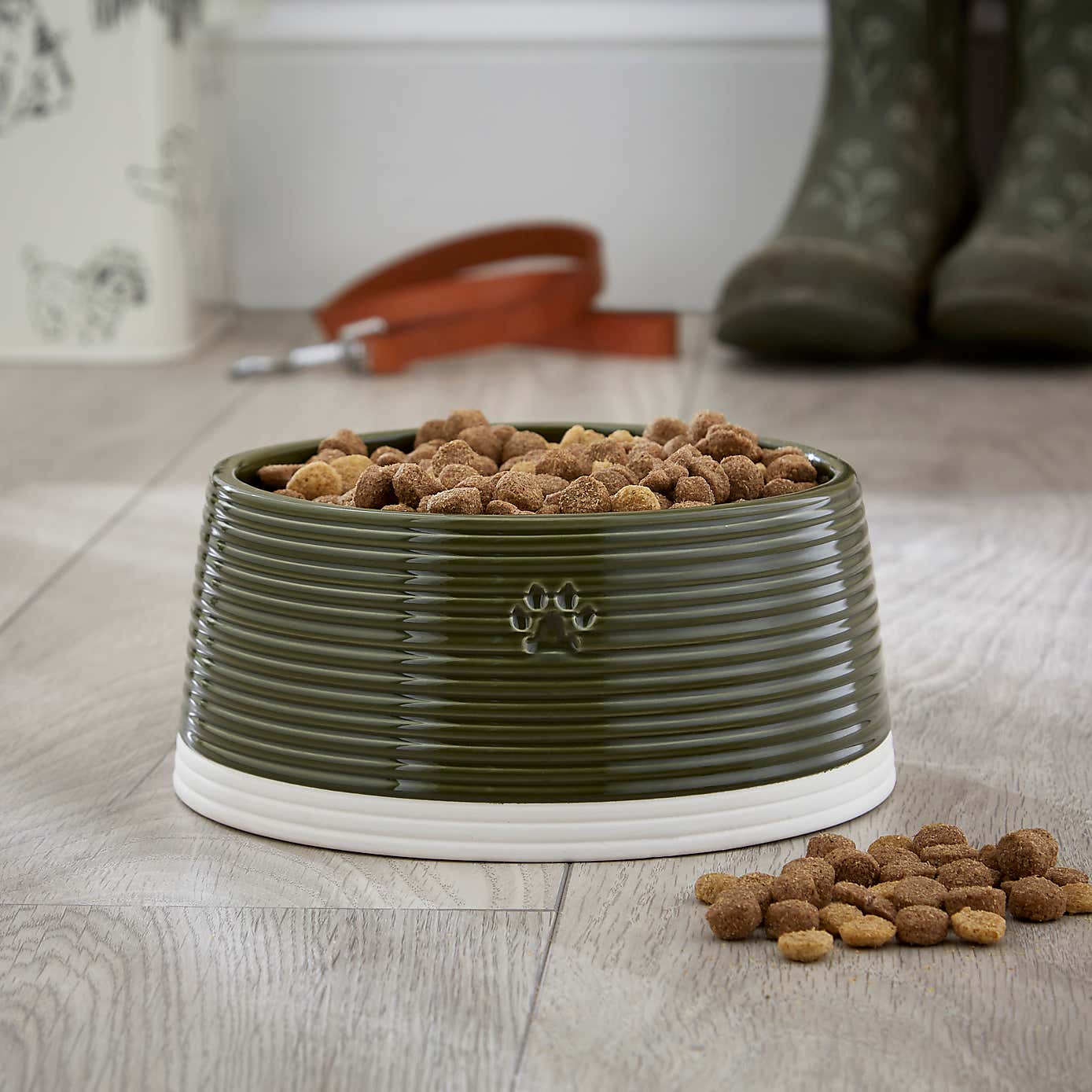 Olive Glaze Pet Bowl