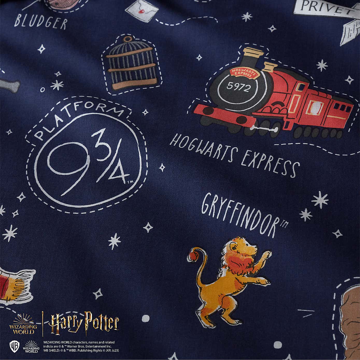 Harry Potter Doodle Duvet Cover and Pillowcase Set