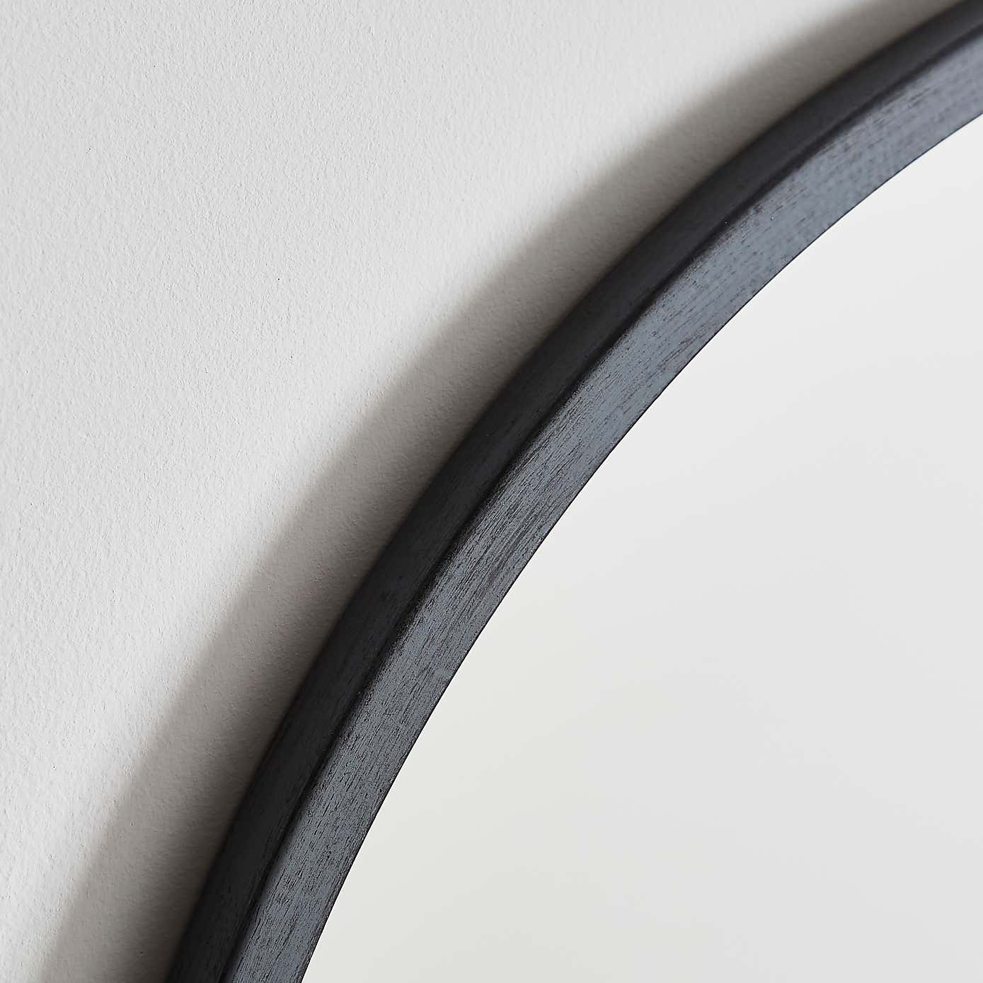 Brushed Metal Effect 50cm Round Wall Mirror