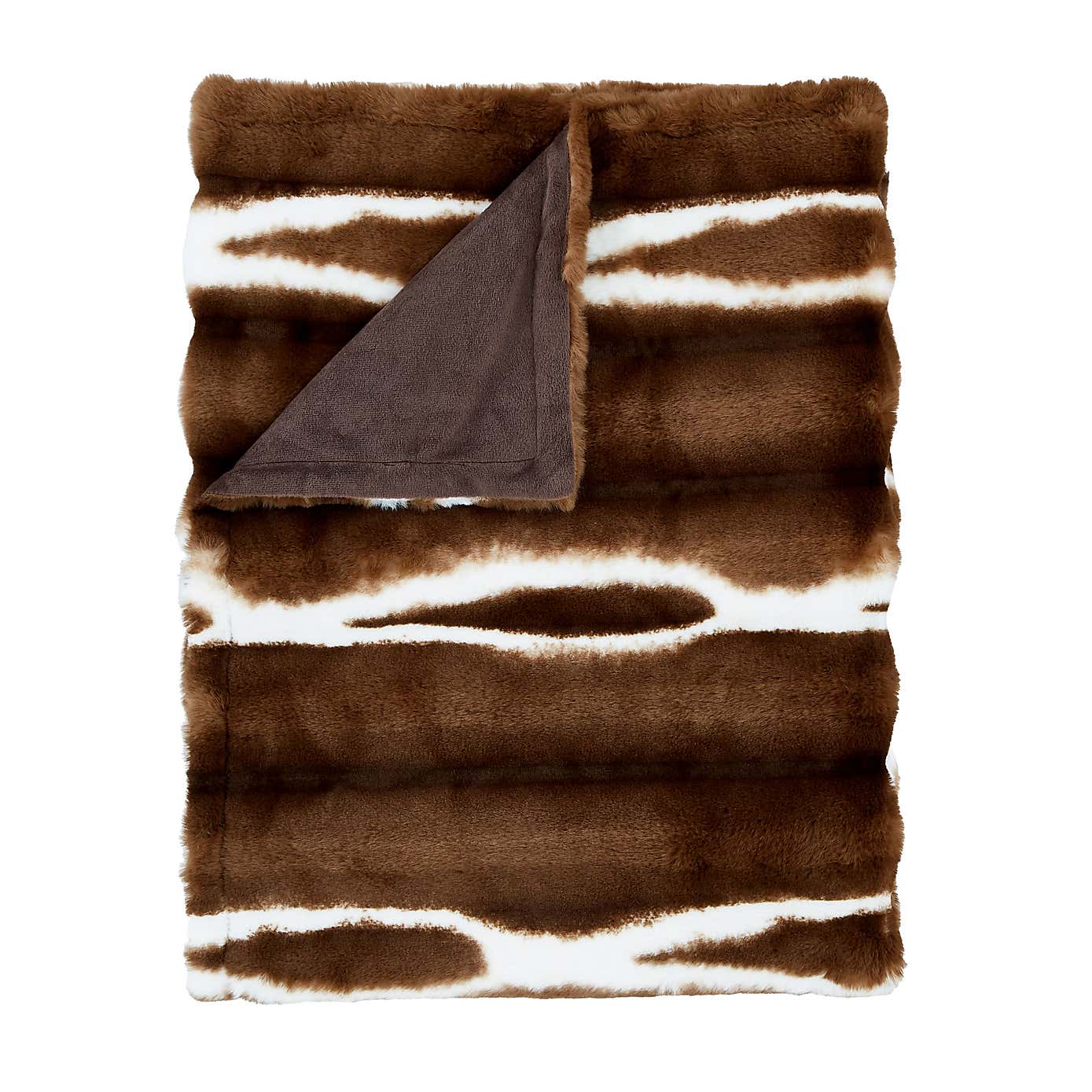 Flint Faux Fur Throw 130cm x 170cm