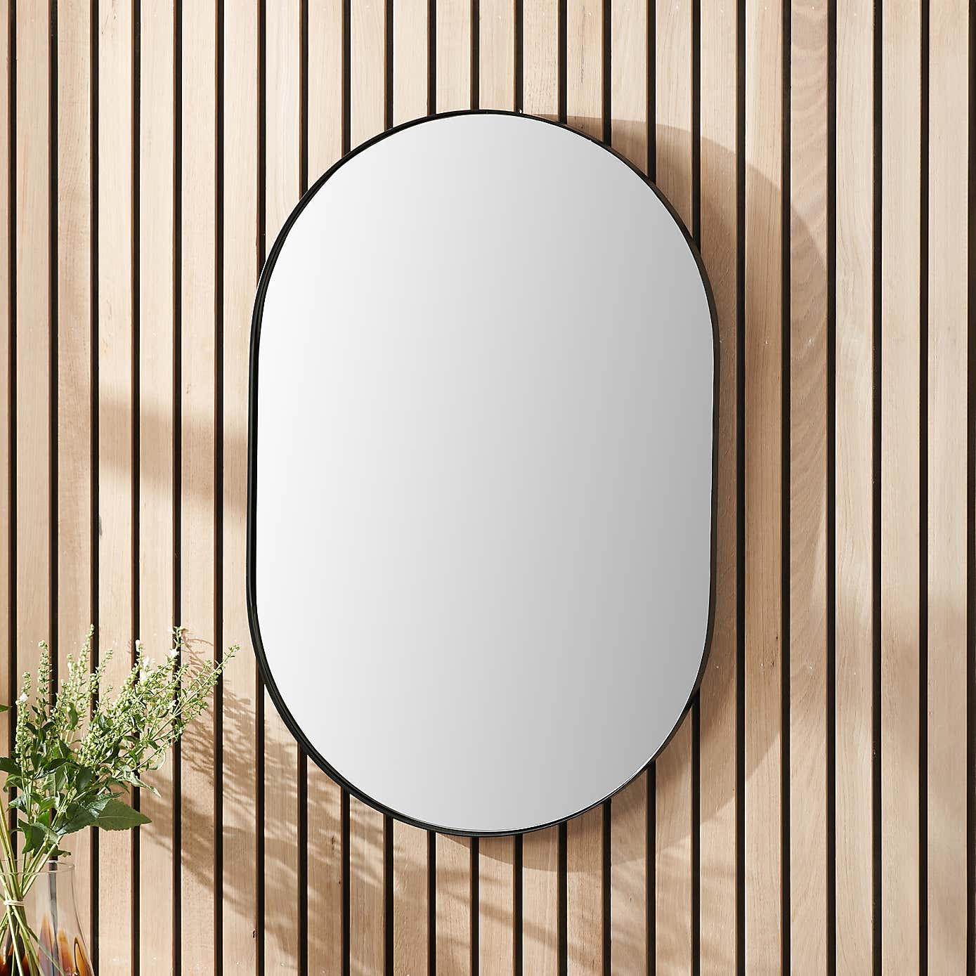 Slim Frame Lozenge Wall Mirror