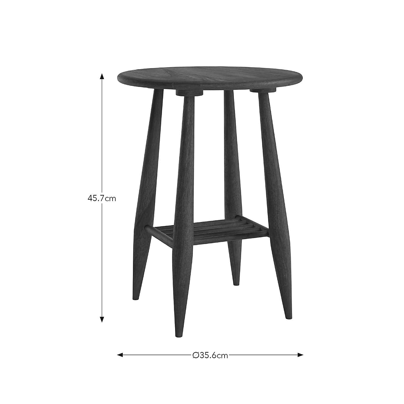 Haider Side Table, Acacia Wood