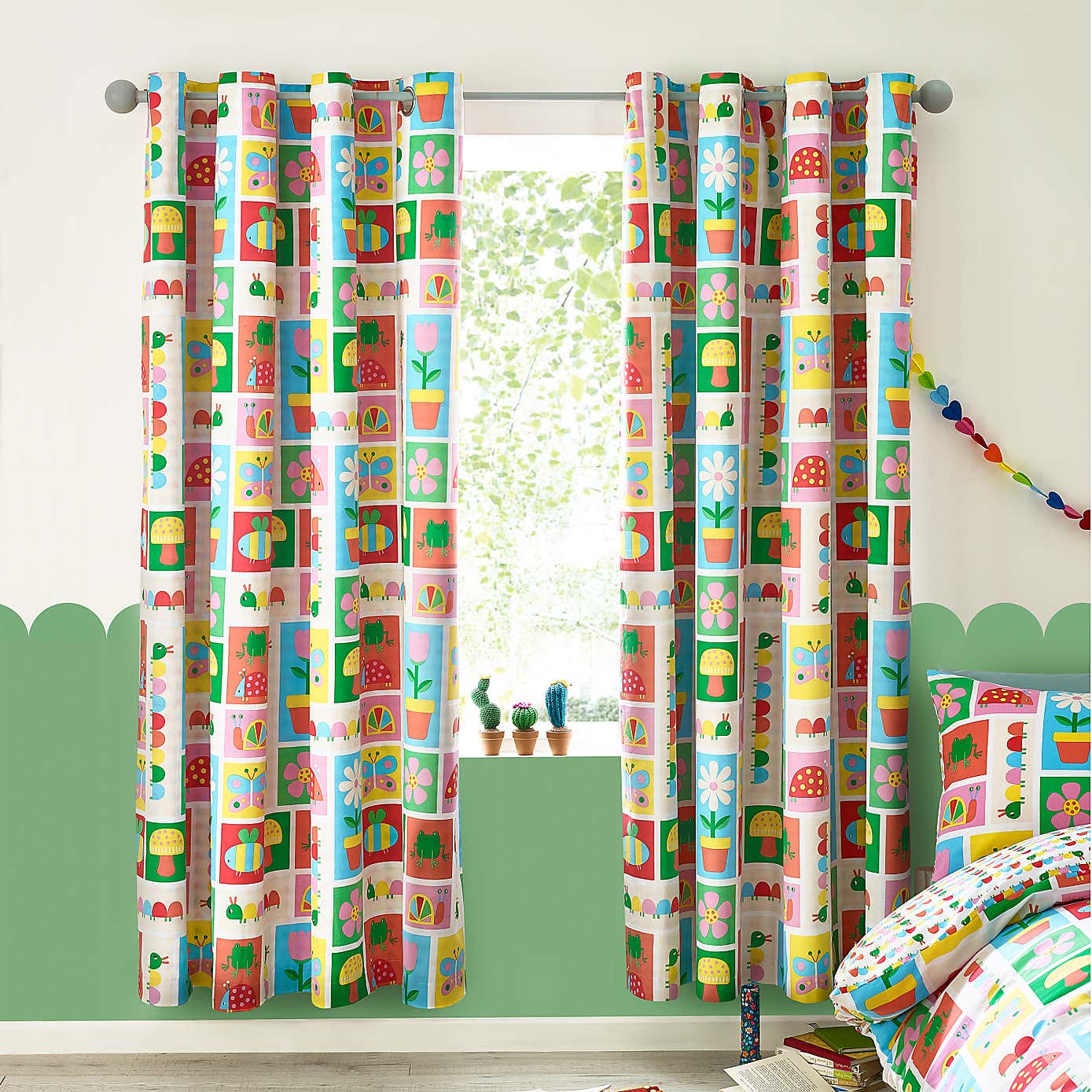 Catherine Lansfield Curious Caterpillar Blackout Eyelet Curtains