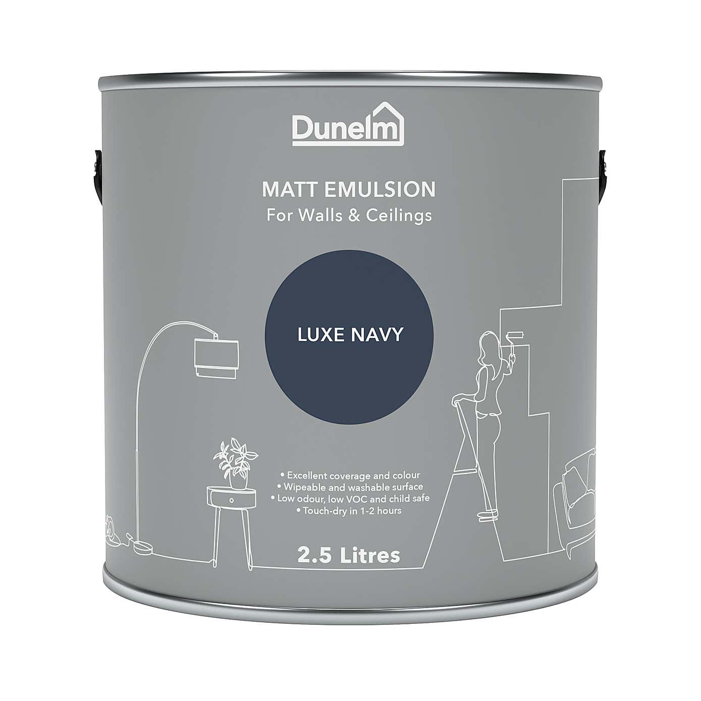 Dunelm Luxe Navy Matt Emulsion Paint