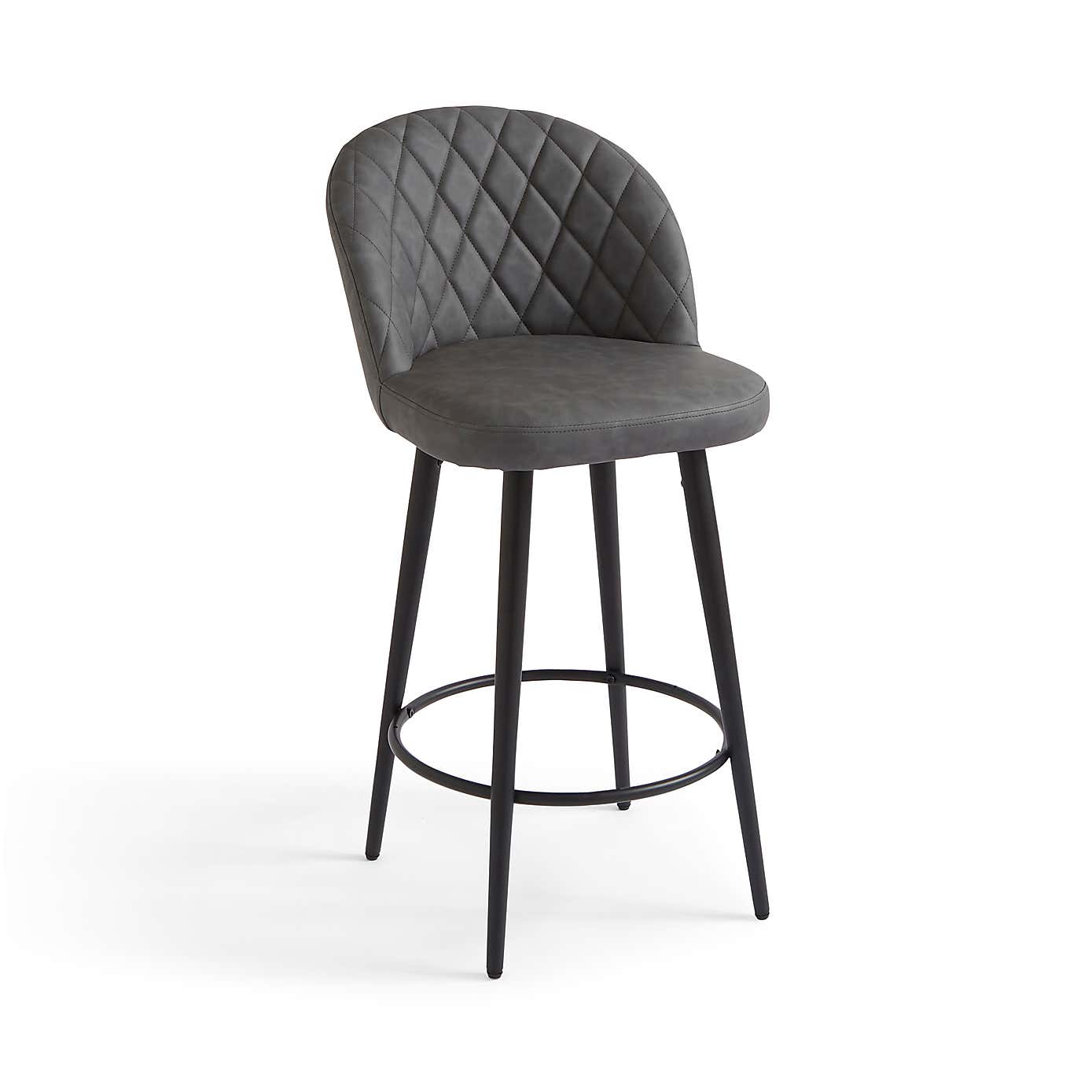 Astrid Bar Stool, Faux Leather