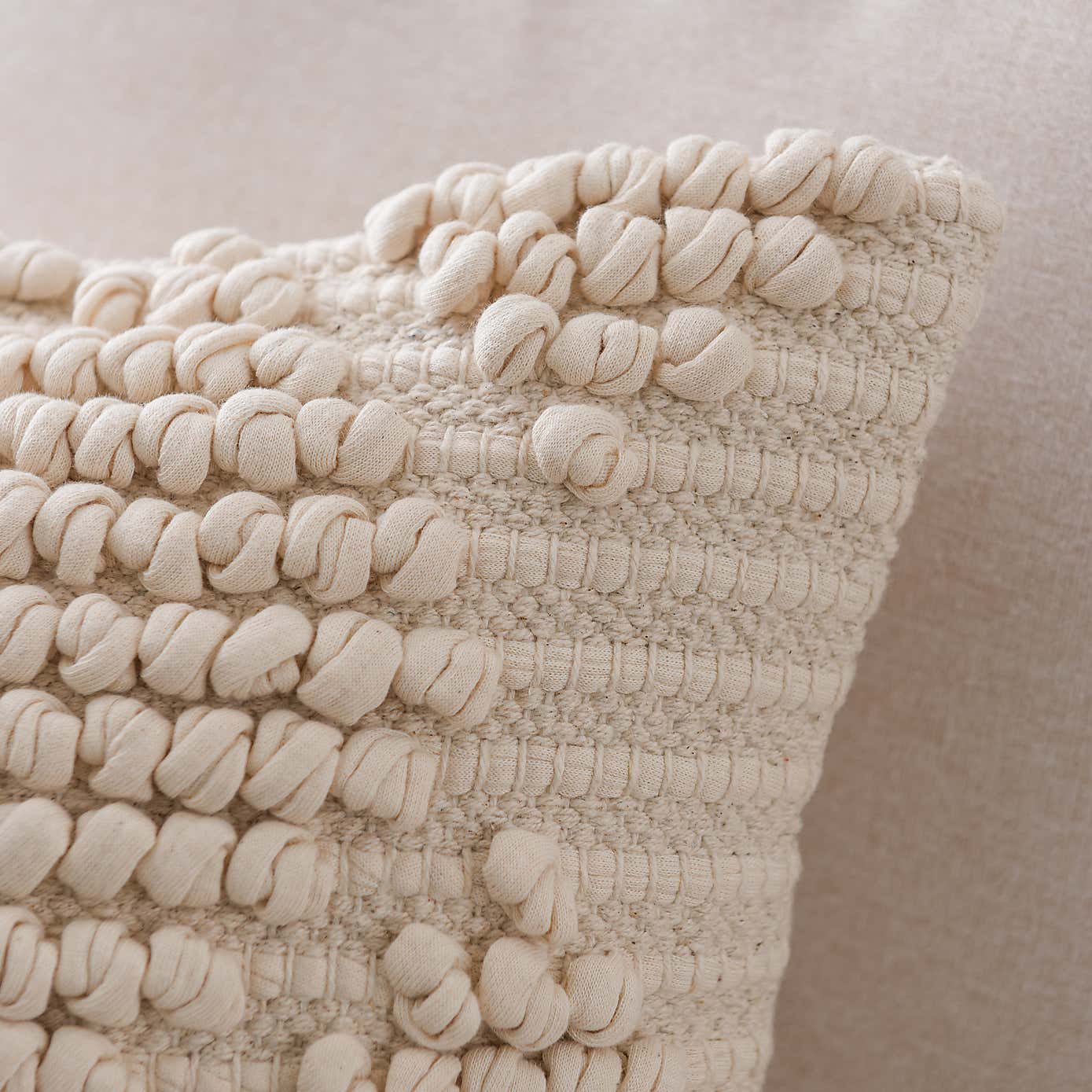 Jersey Bobble Diamond Square Cushion