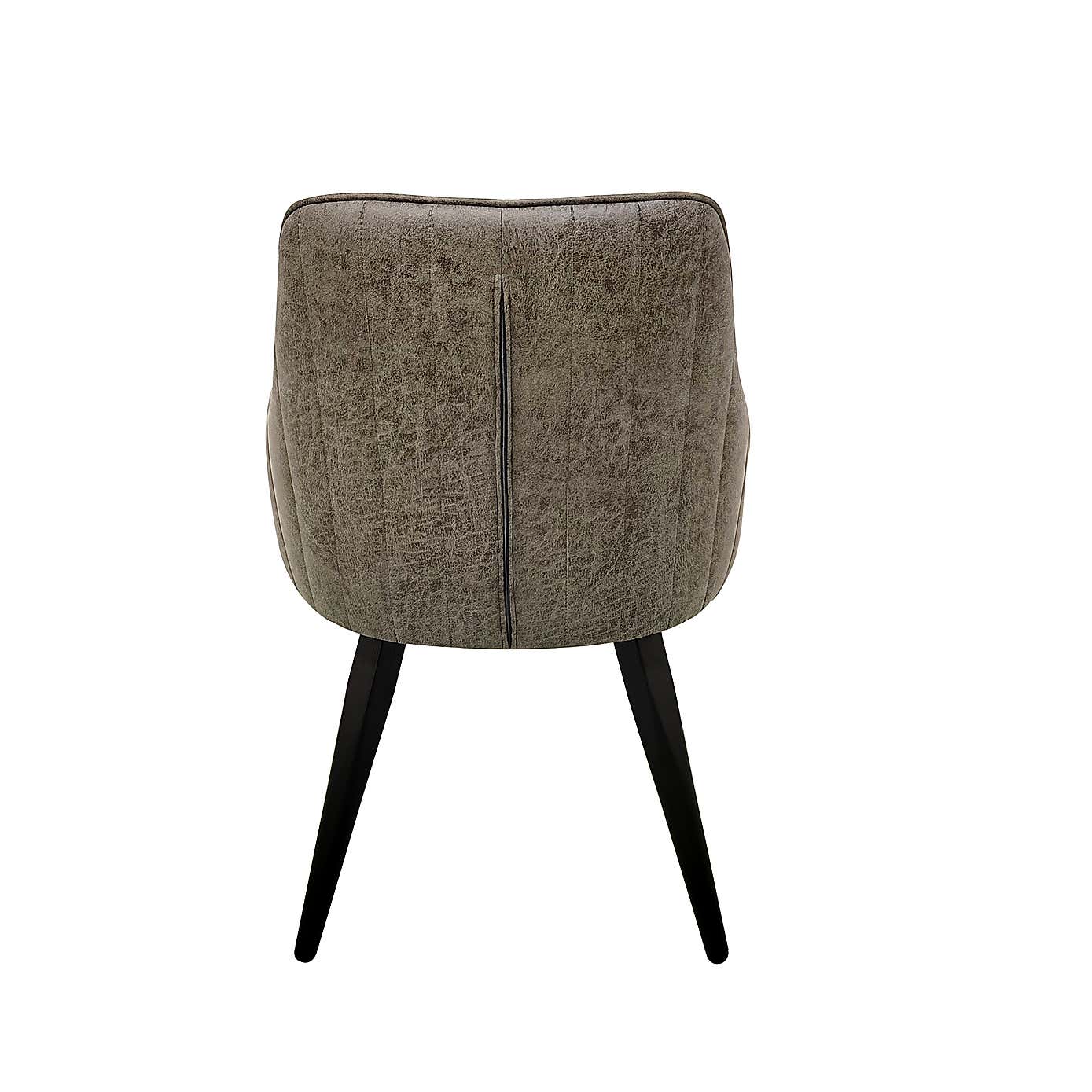 Indus Valley Set of 2 Logan Dining Chairs, Faux Leather