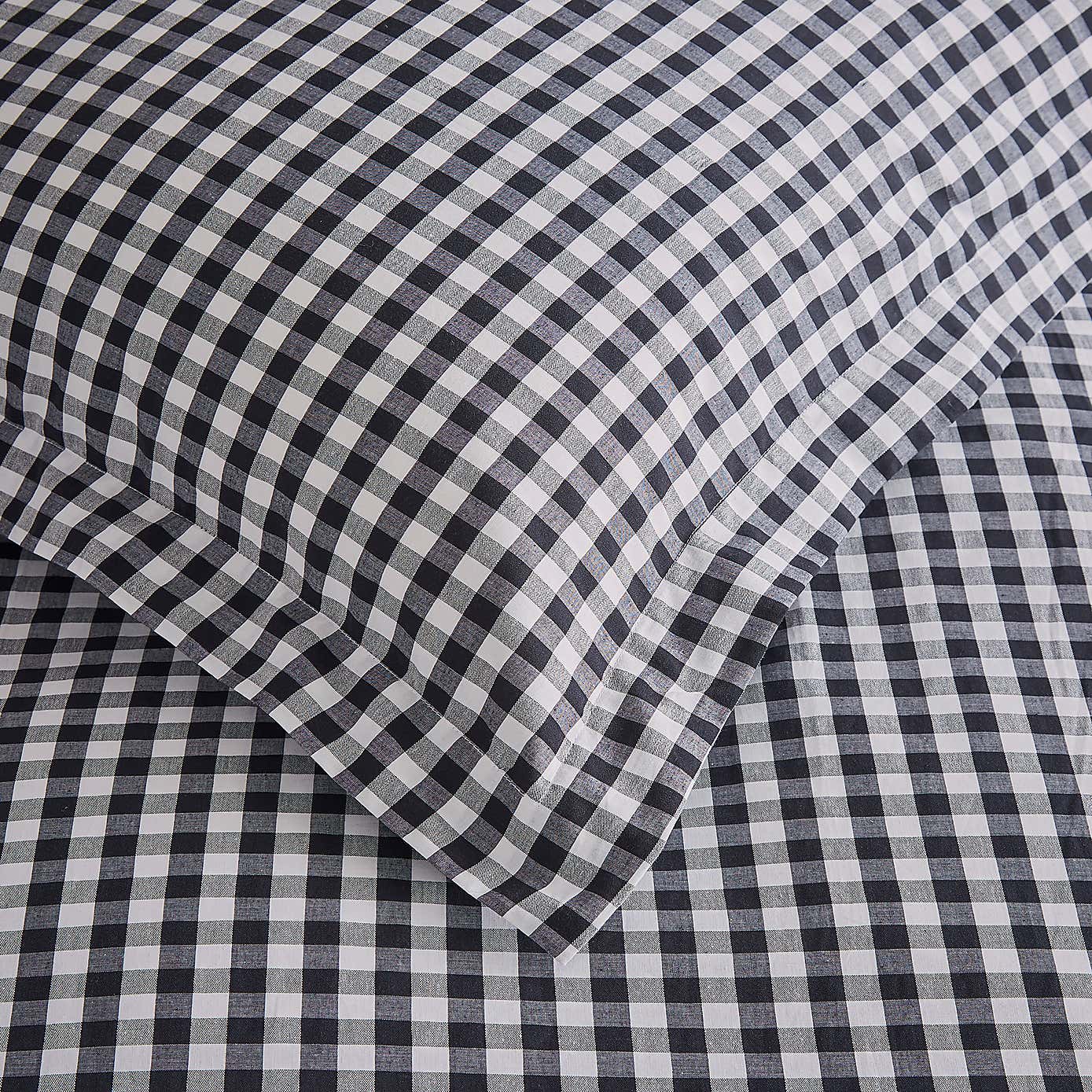 Portloe Gingham Woven Cotton Continental Pillowcase