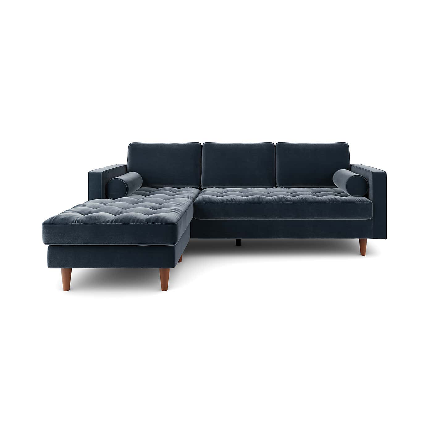 Zoe Casual Sit Velvet Corner Chaise Sofa