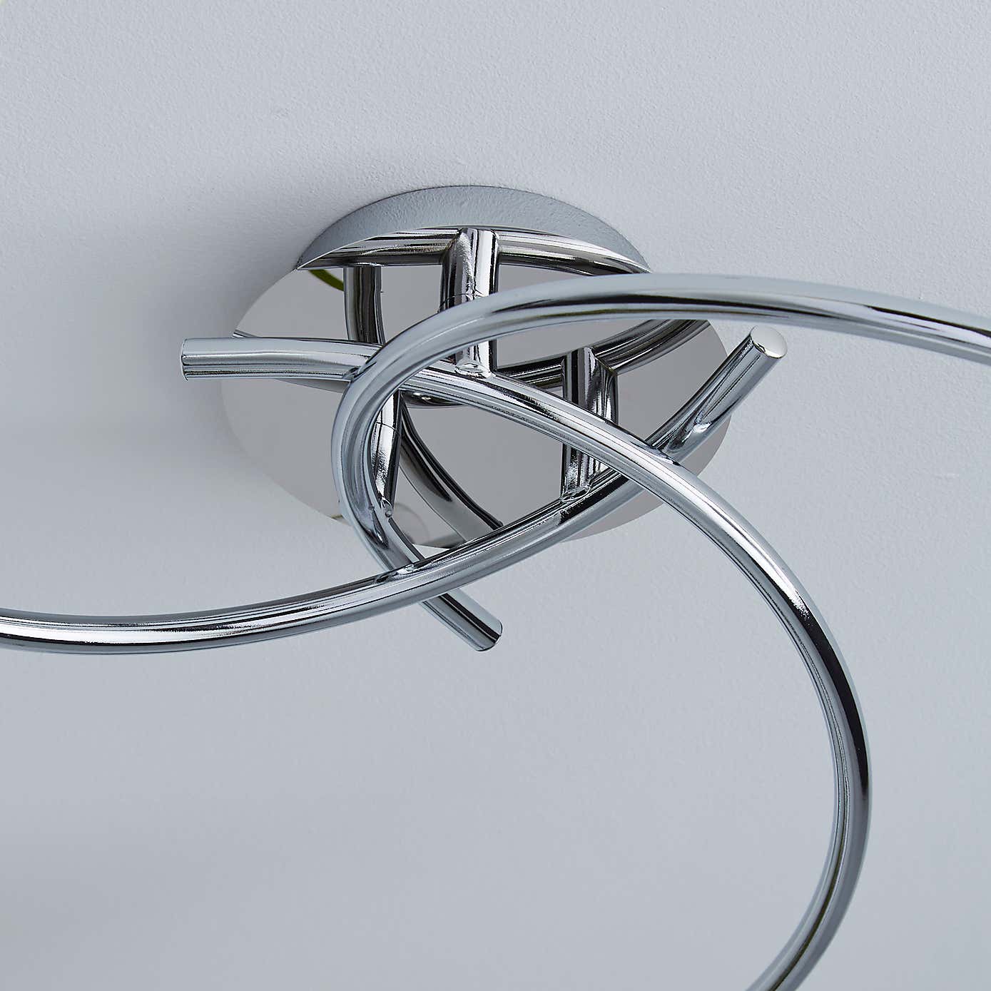 Grace 3 Light Chrome Semi-Flush Ceiling Fitting