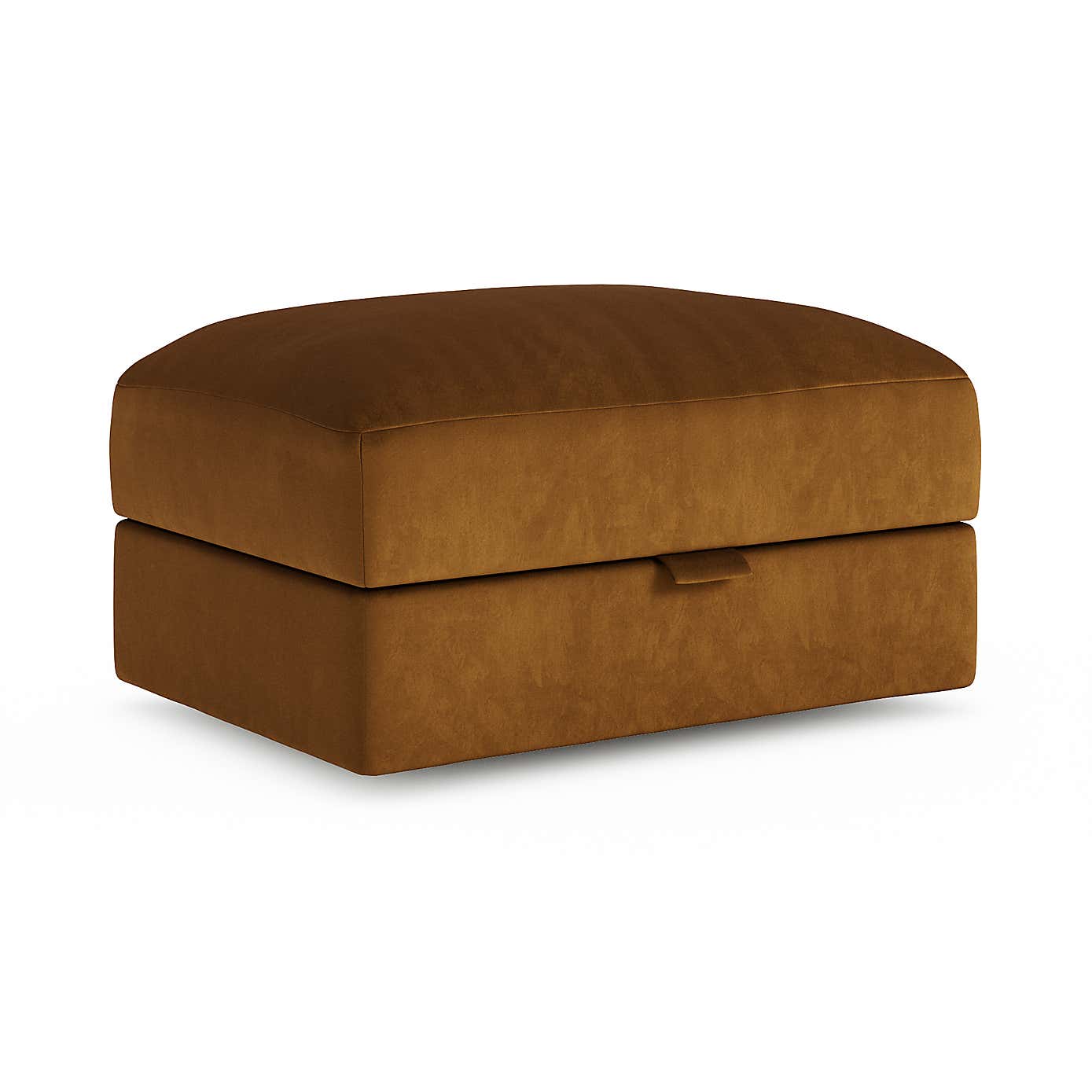 Hattie Matte Plush Velvet Storage Footstool