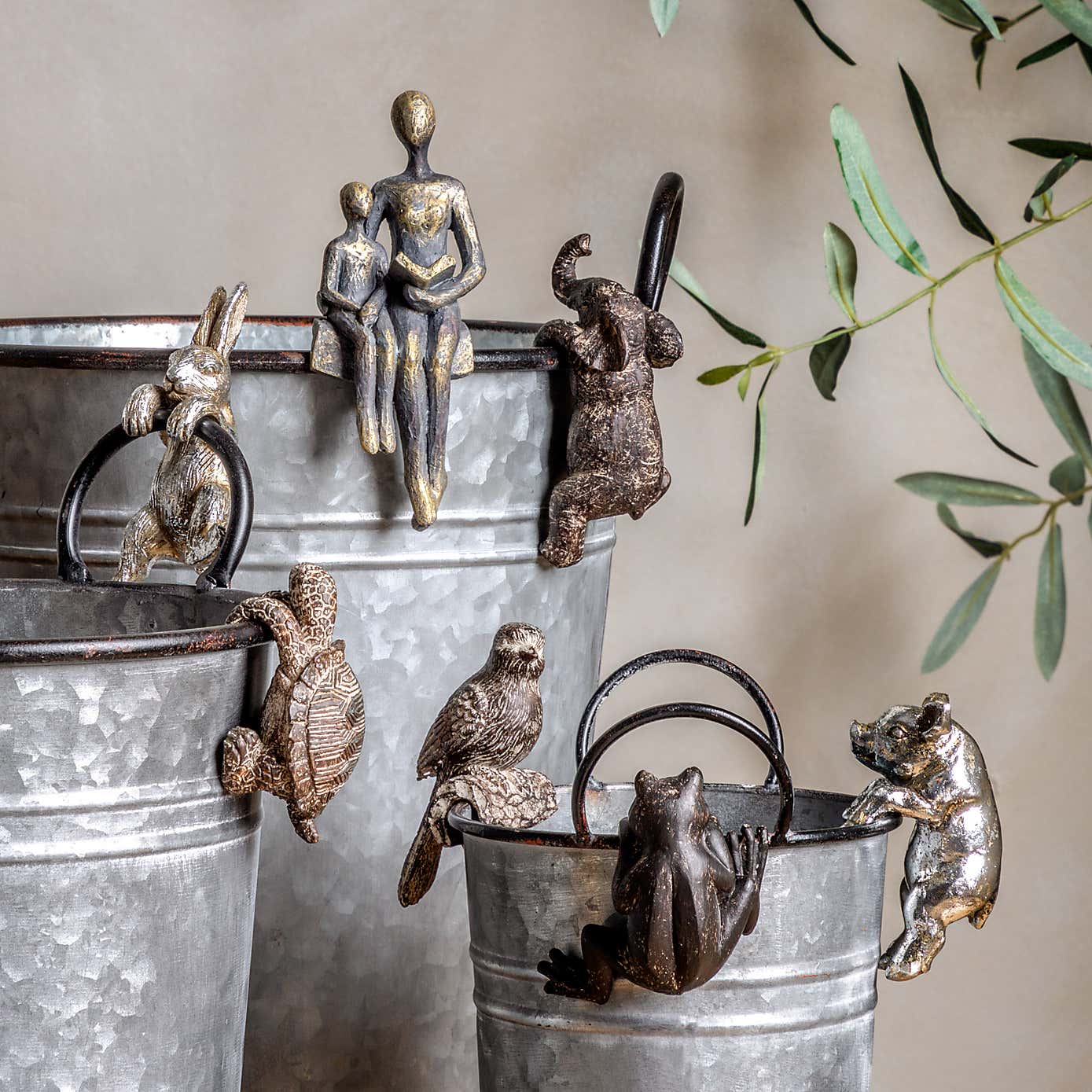 Set of 2 Betsie Bird Pot Hangers