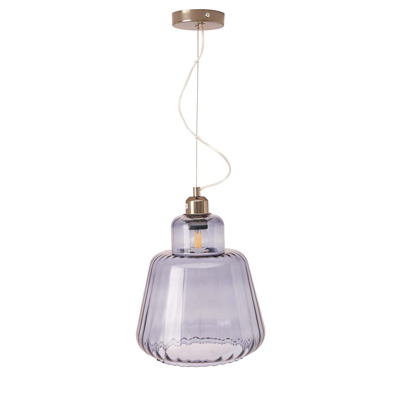 Porto Optic Glass Tapered Pendant Light