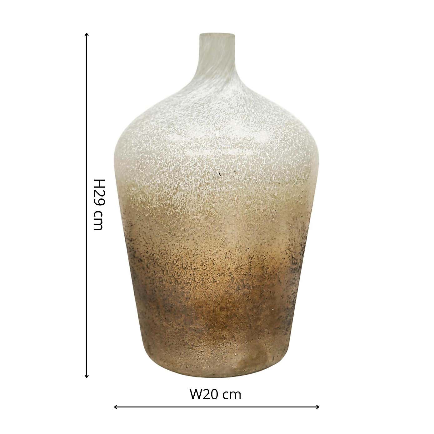 Verre Stem Frosted Glass Vase