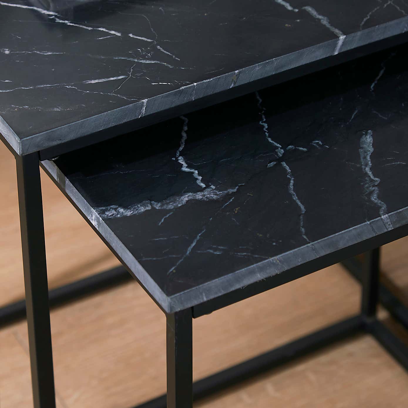 Daphne Square Nest of 2 Tables, Marble