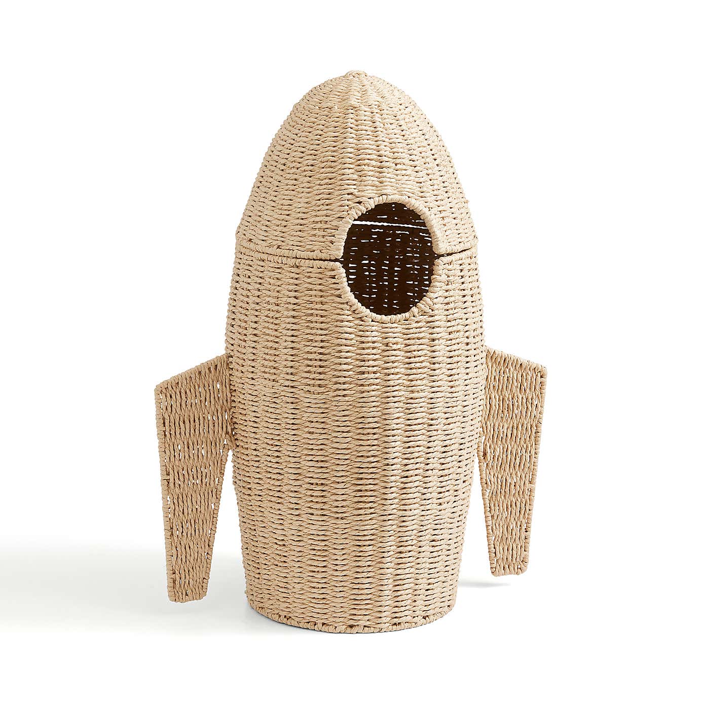 Kids Rocket Ship Paper Storage Basket