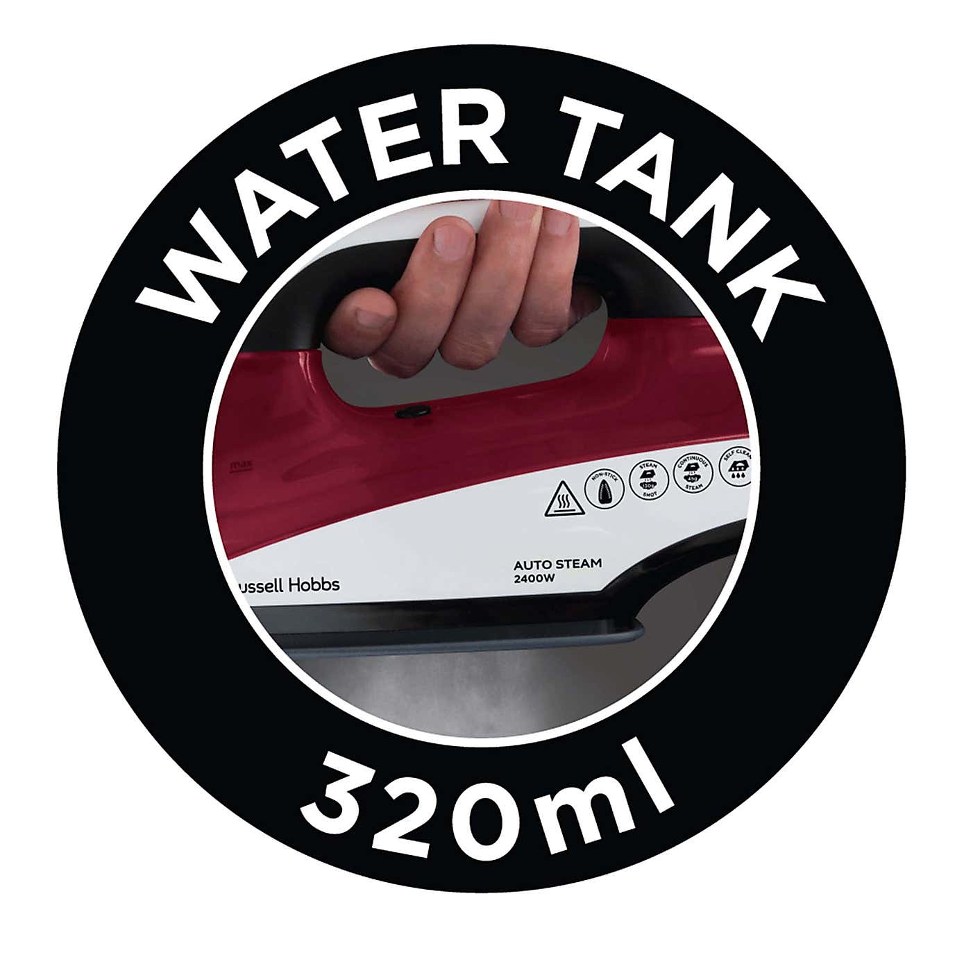 Russell Hobbs Autosteam 2400W Non Stick Iron