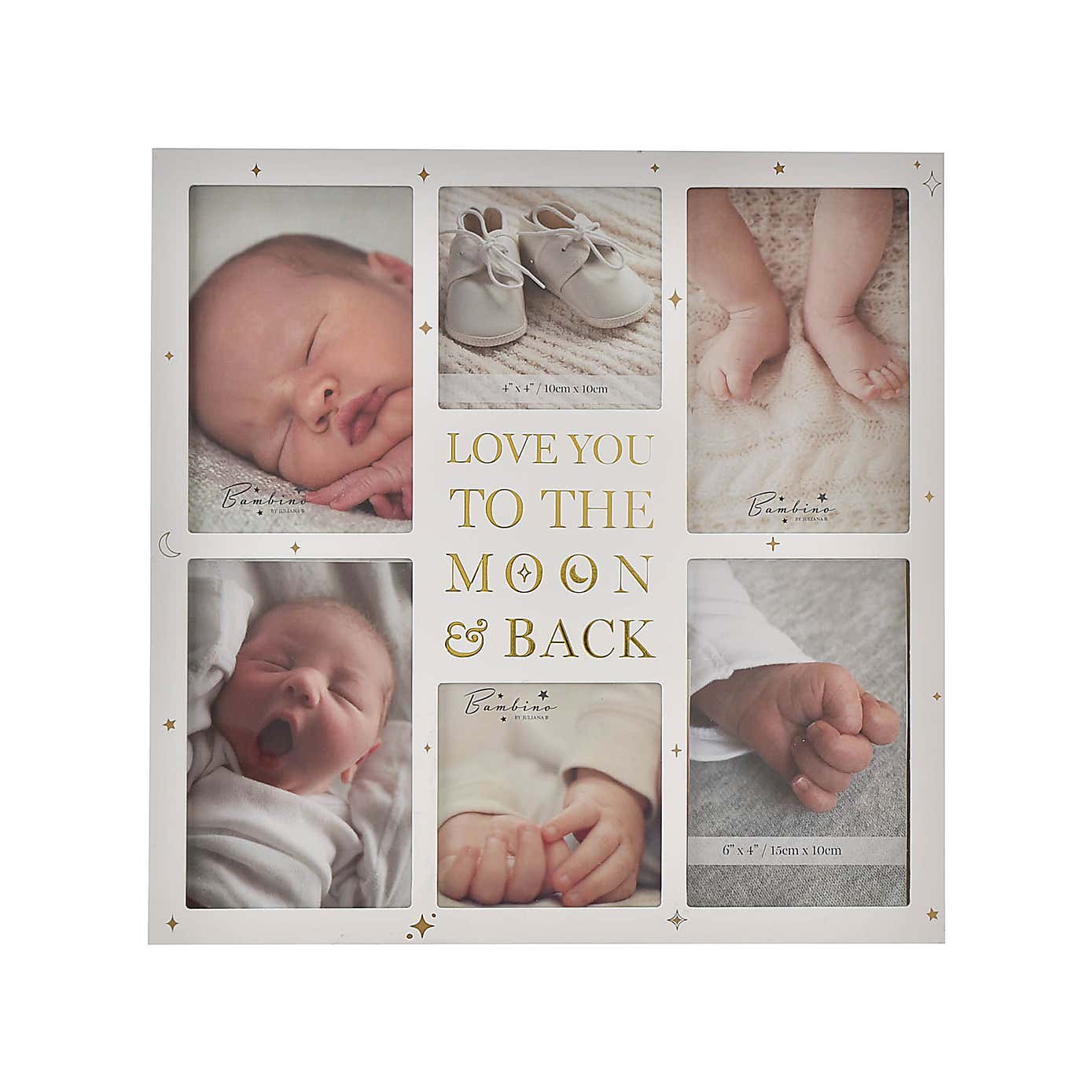 Bambino Moon and Back Grey Collage Multi Photo Frame