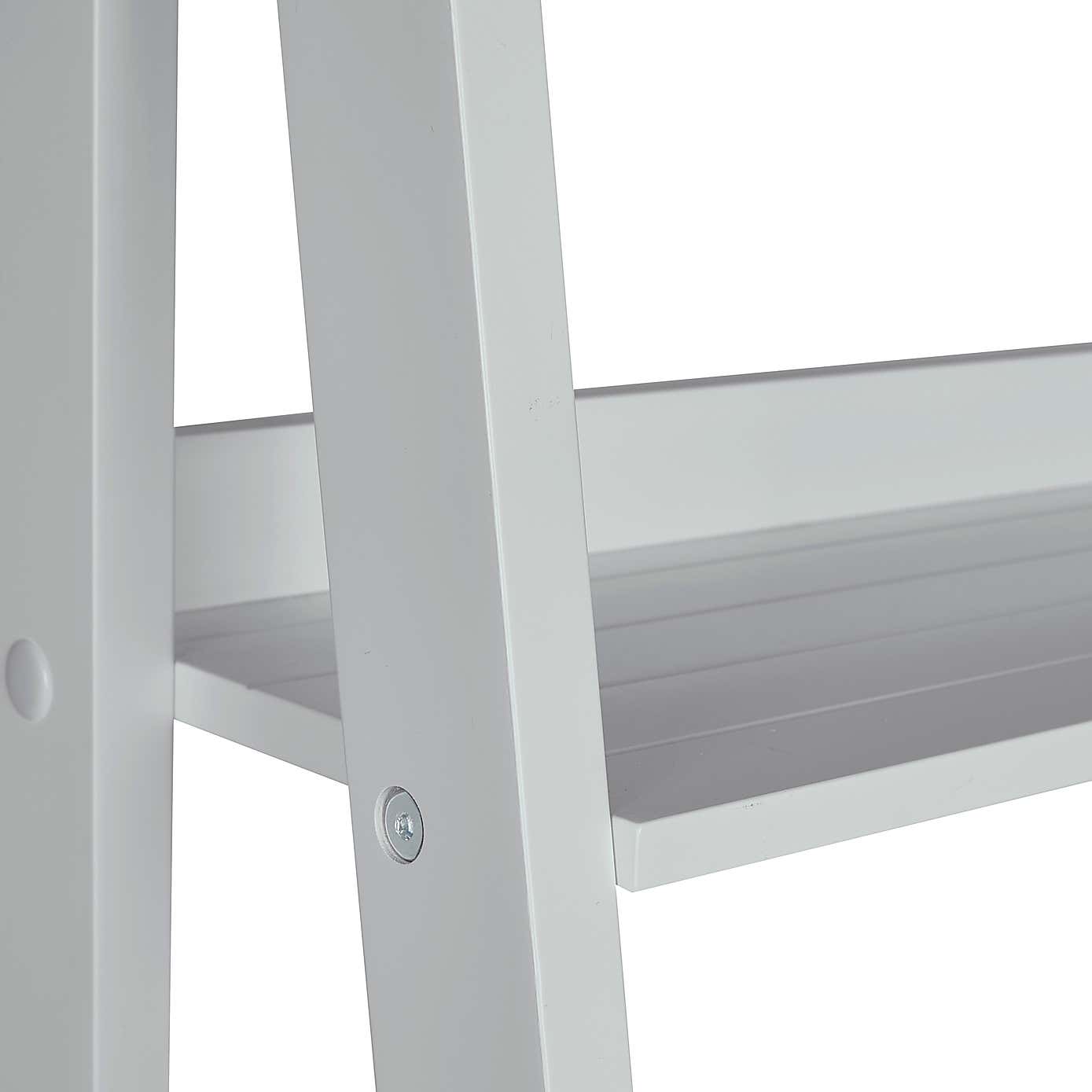 Nautical White Ladder Shelves