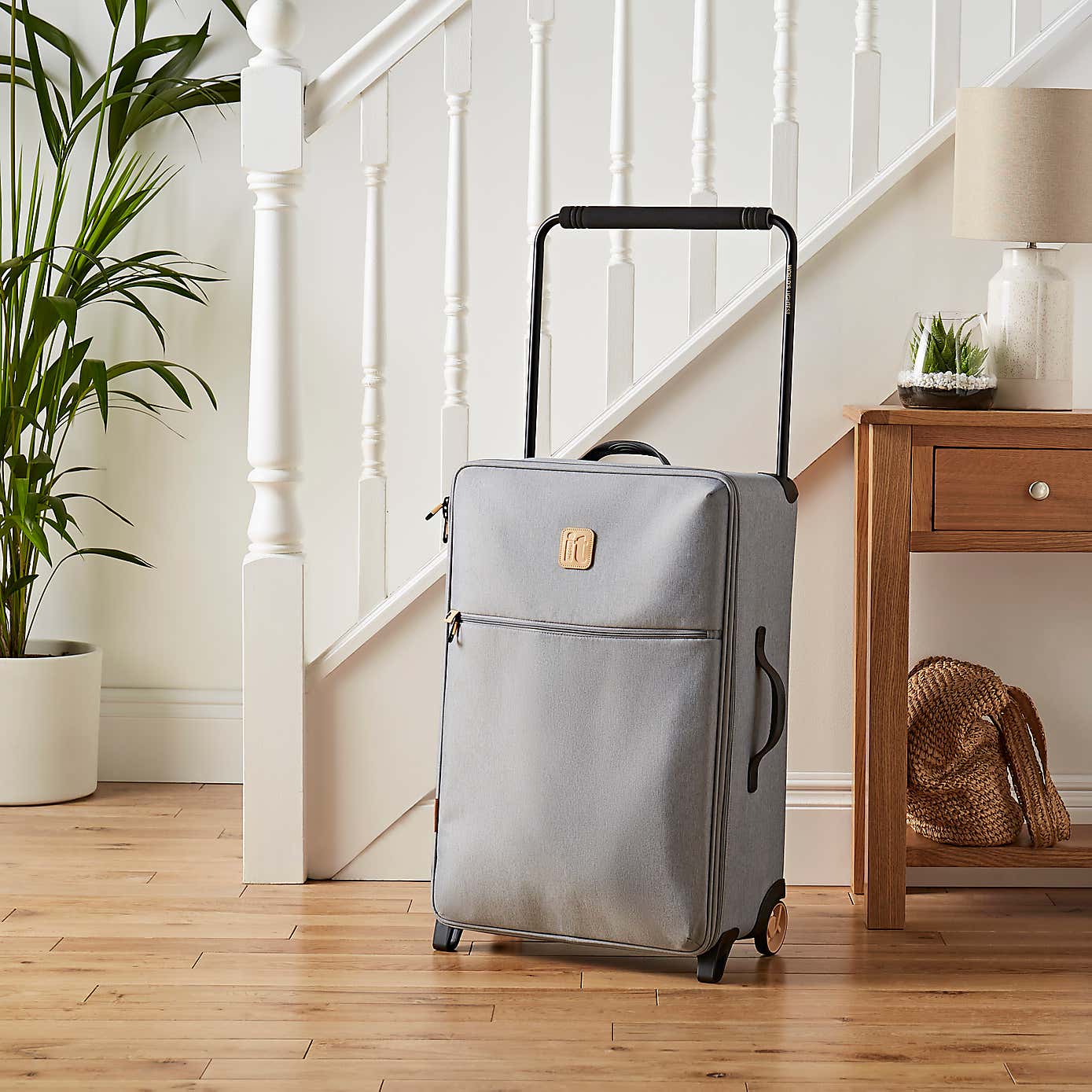 IT Luggage Worlds Lightest Grey Suitcase