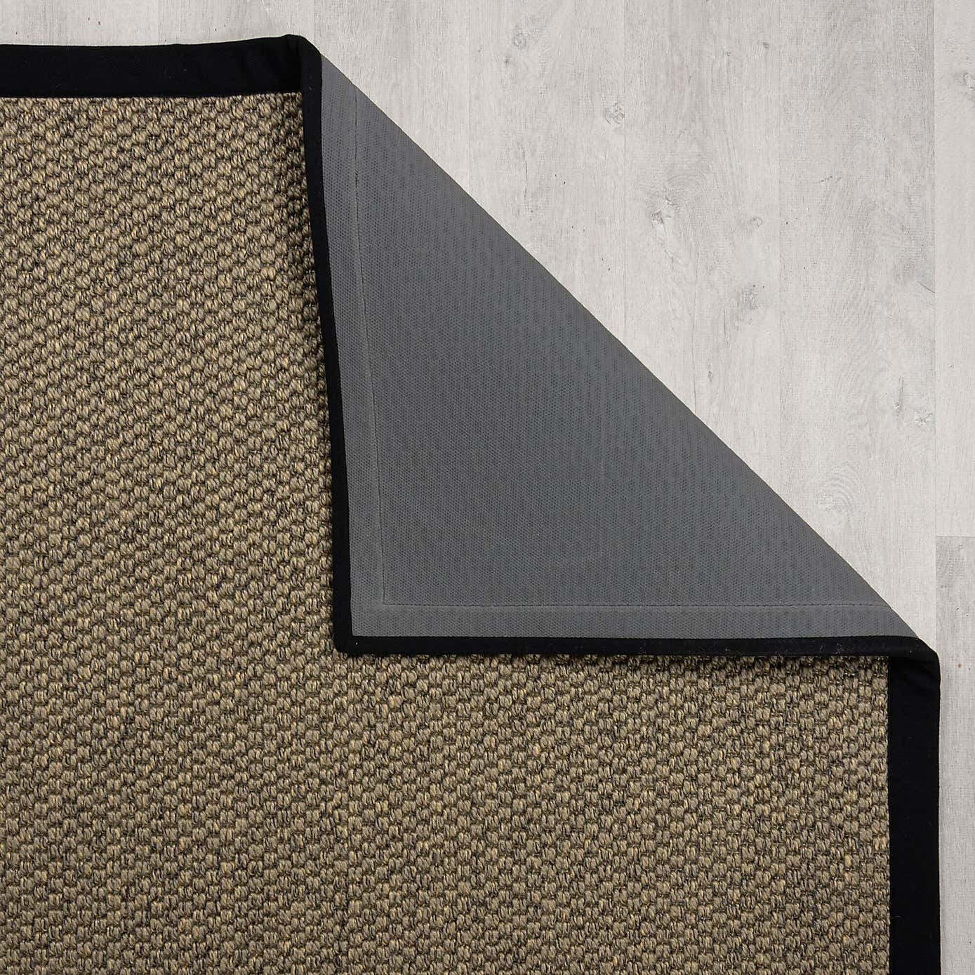 Sisal Look Washable Border Rug