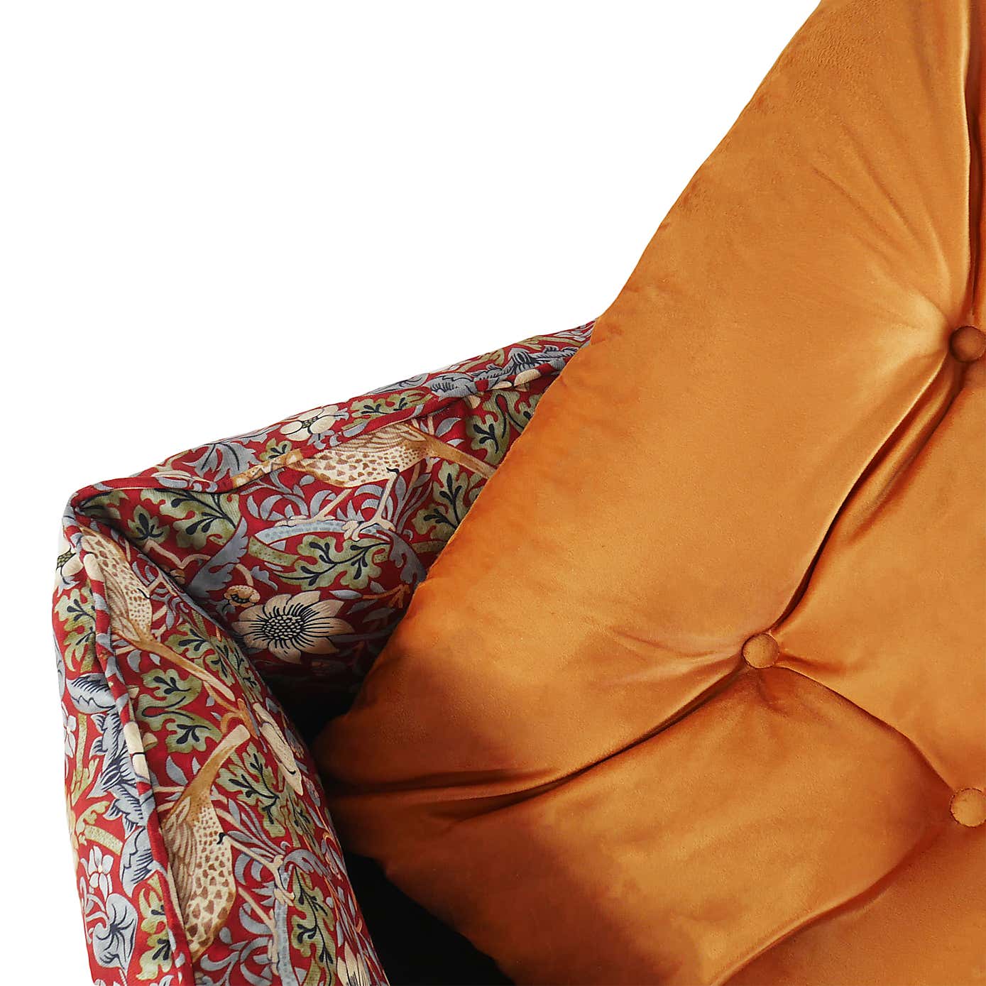 Morris & Co Strawberry Thief Pet Box Bed