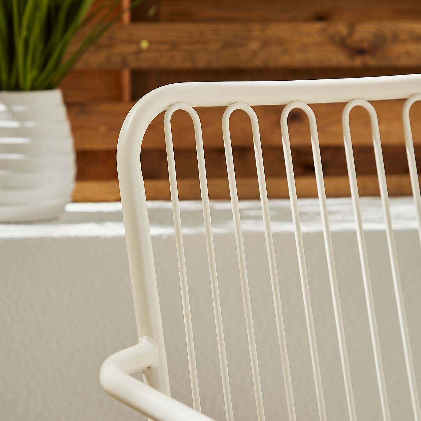 Steel Garden Chair White