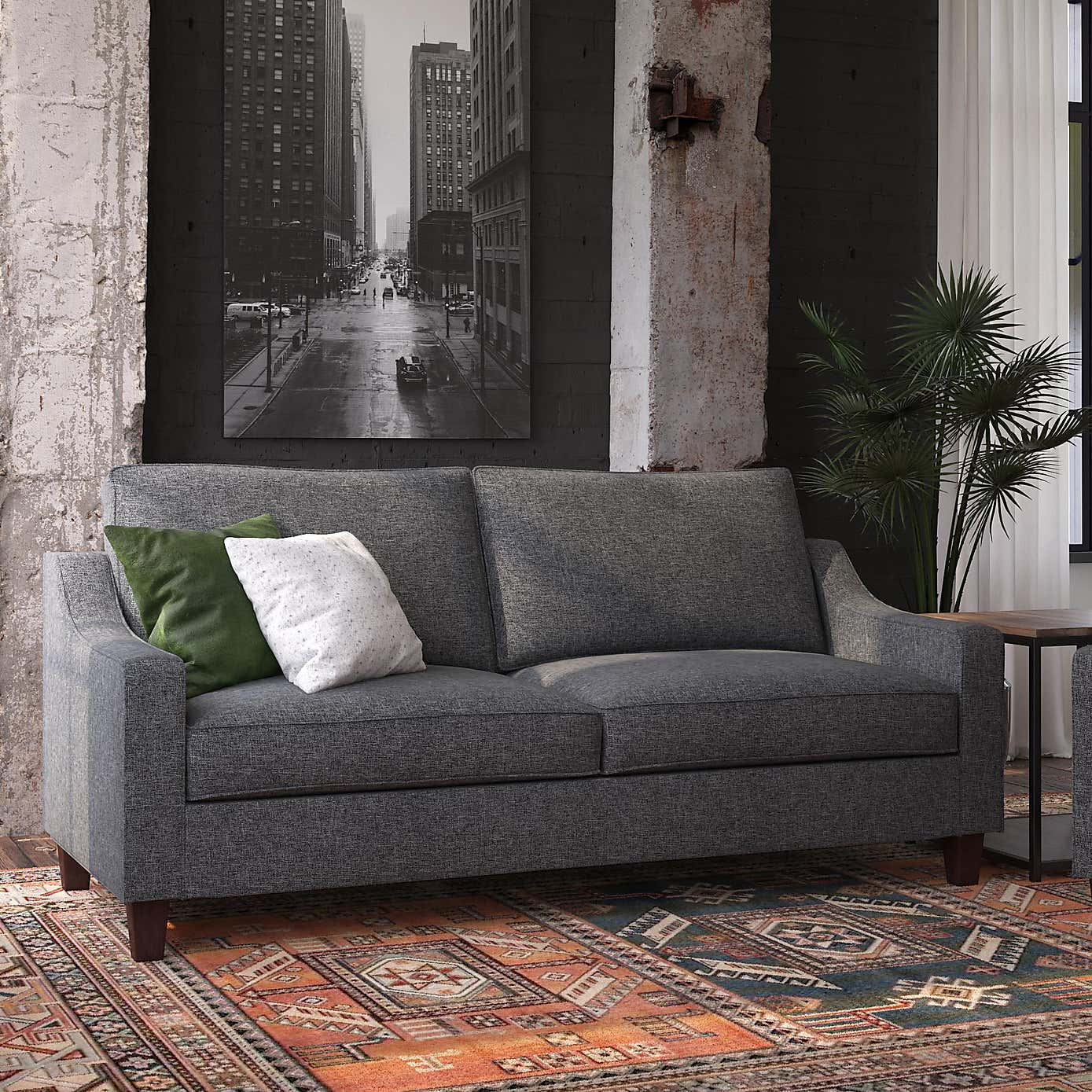 Luke Linen Sofa Grey