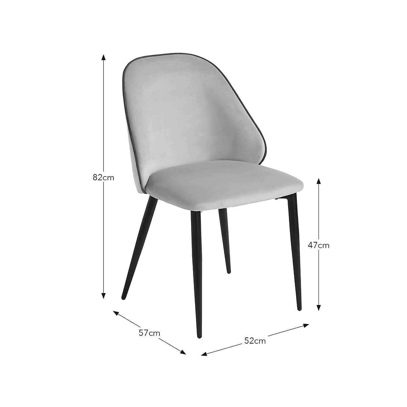 Freya Dining Chair, Velvet