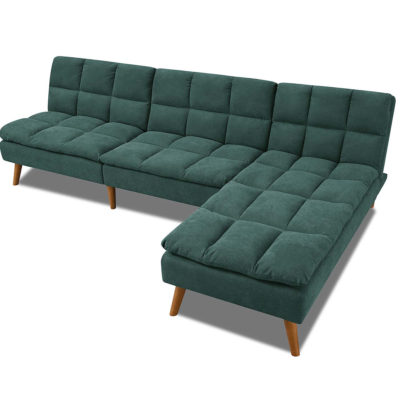 Cloud Fabric Corner Double Sofa Bed