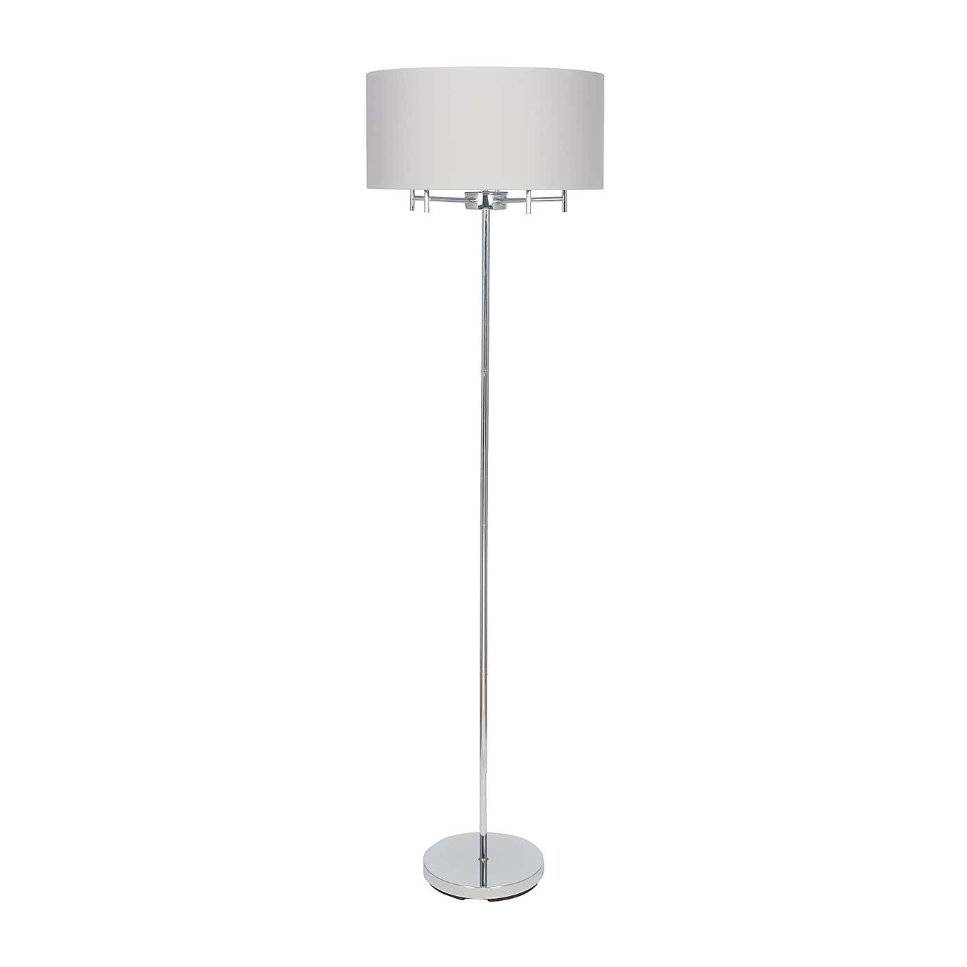 Plaza 5 Light Silver Metal Floor Lamp