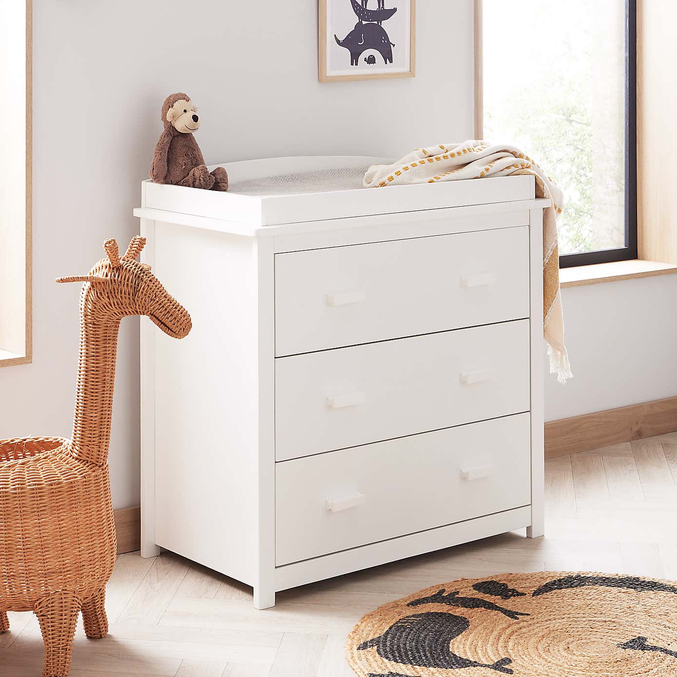Babymore Universal 3 Drawer Chest & Changing Unit