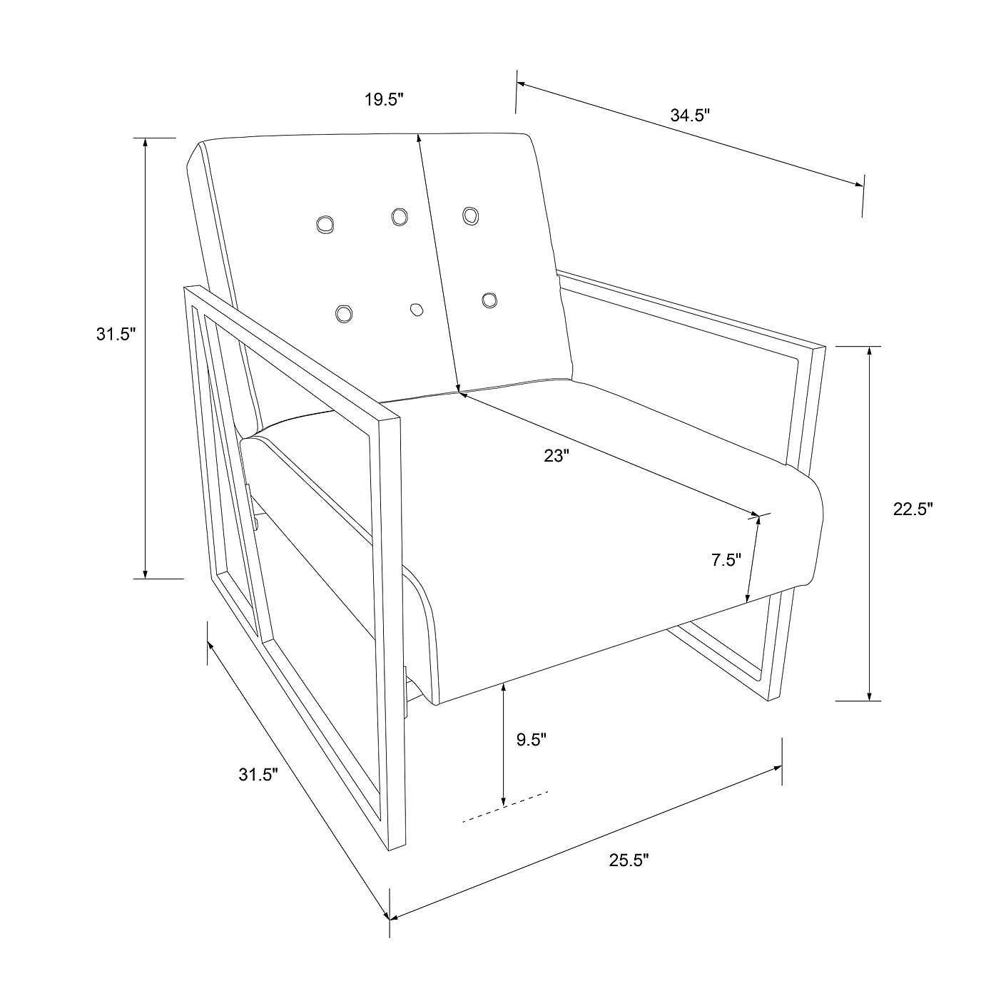 Cosmo Lexington Velvet Chair