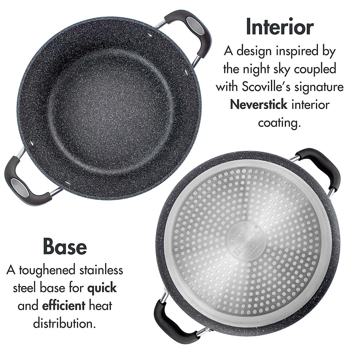 Scoville Neverstick Non-stick Aluminium Stockpot, 28cm
