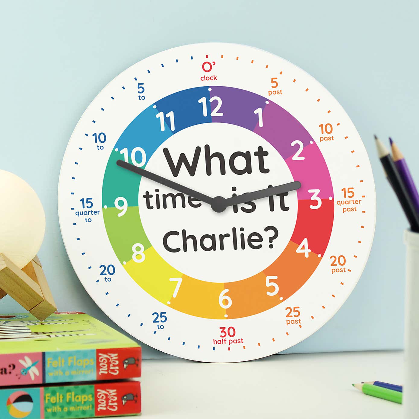Personalised What Time Is It Wooden Clock