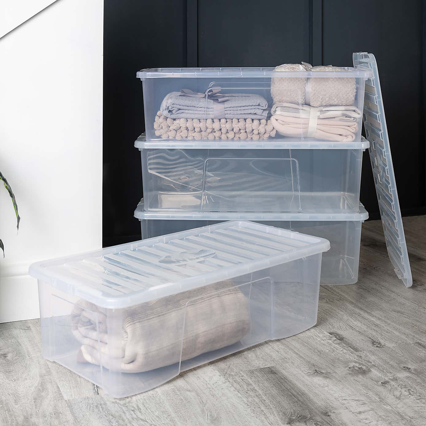 Wham Crystal Set of 4 Storage Boxes & Lids