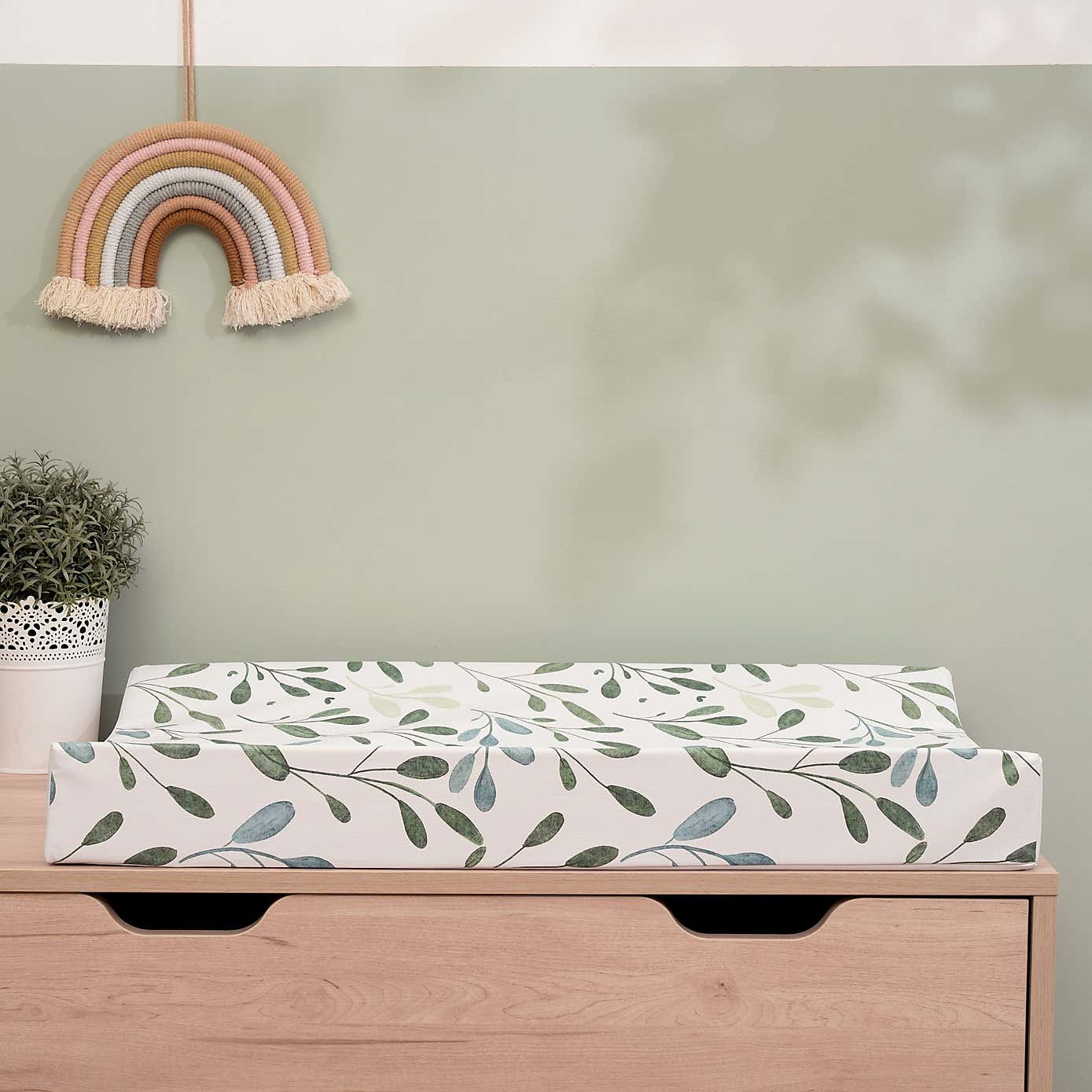 Clair de Lune Olive Anti Roll Wedge Changing Mat