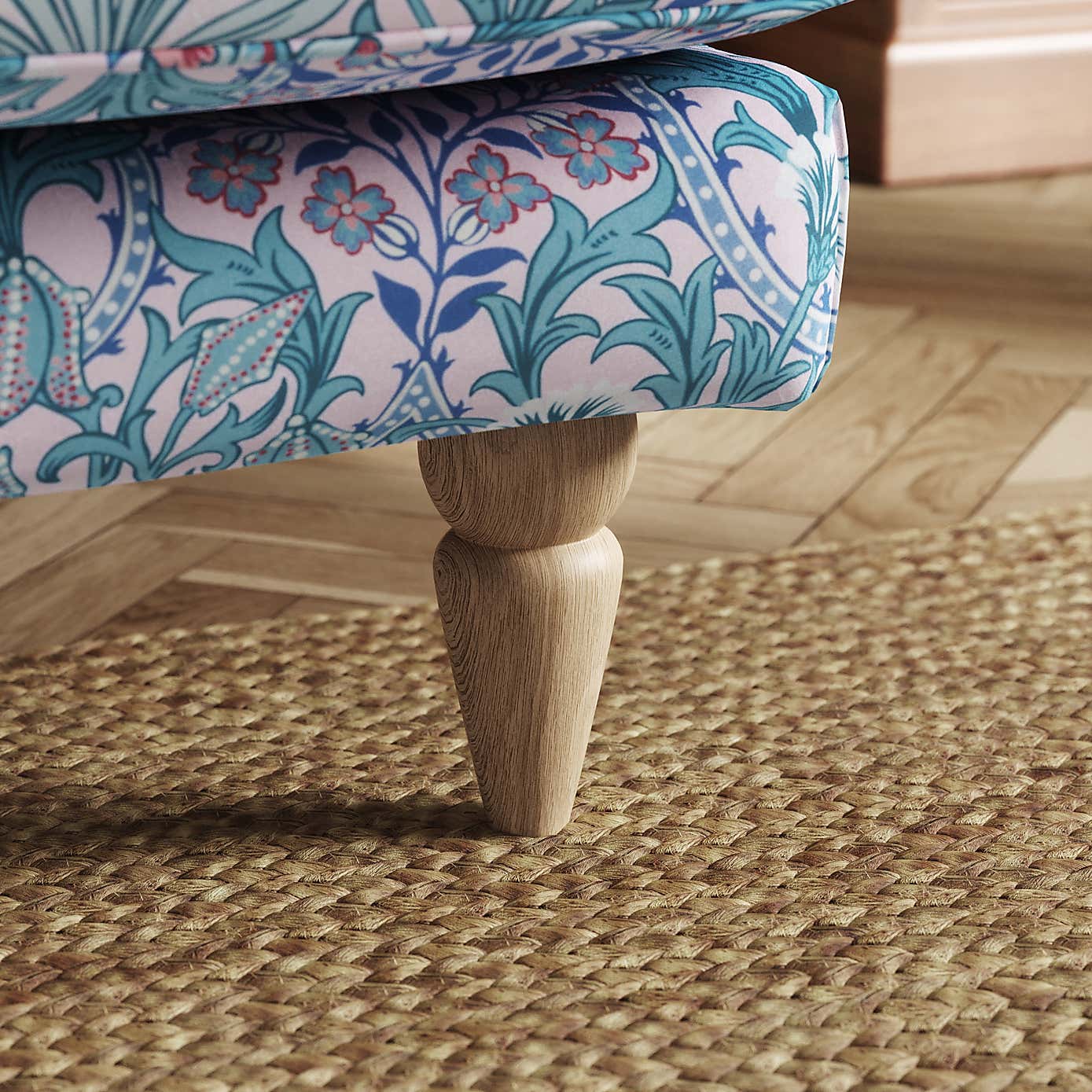 Jolene William Morris Woodland Weeds Print Velvet Snuggle Chair