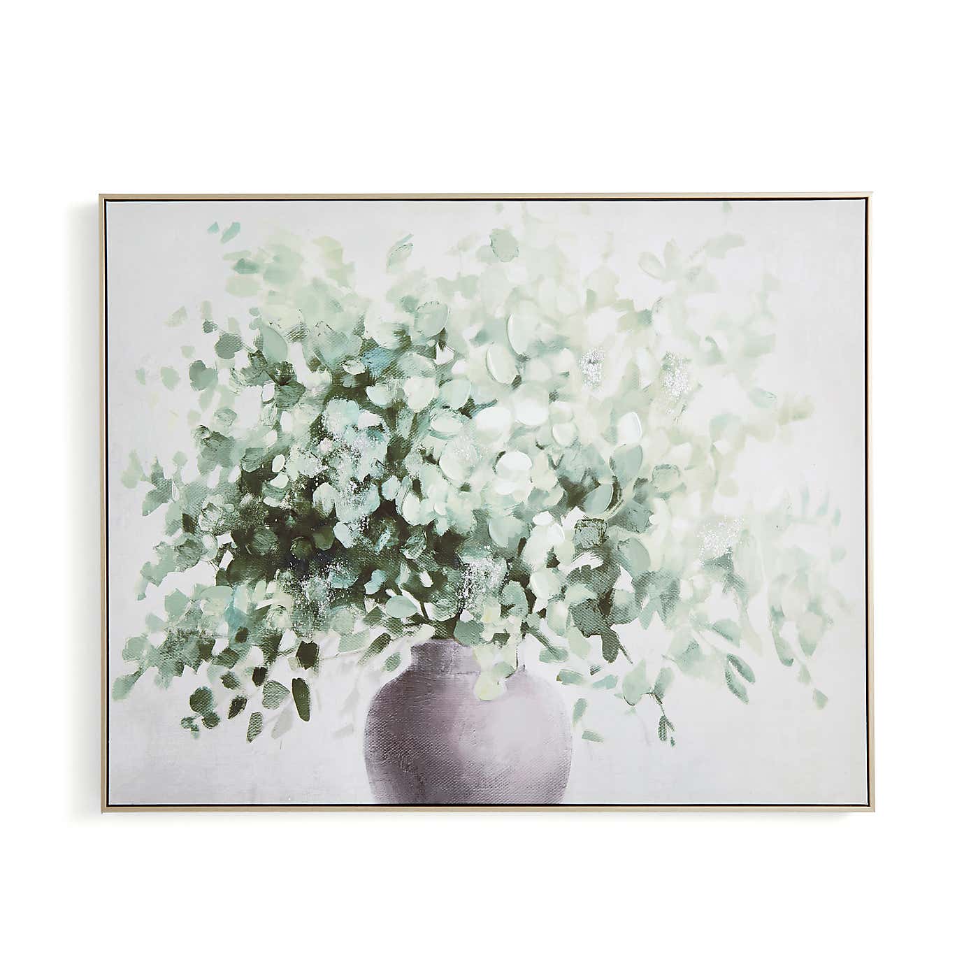 Churchgate Green Florals Capped Canvas 80x100cm