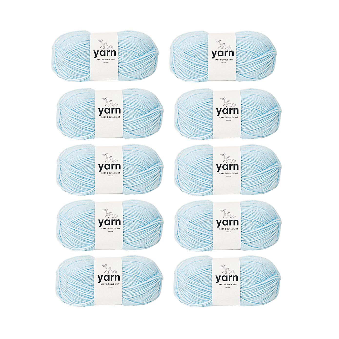 Pack of 10 DK Baby Yarn 100g Balls