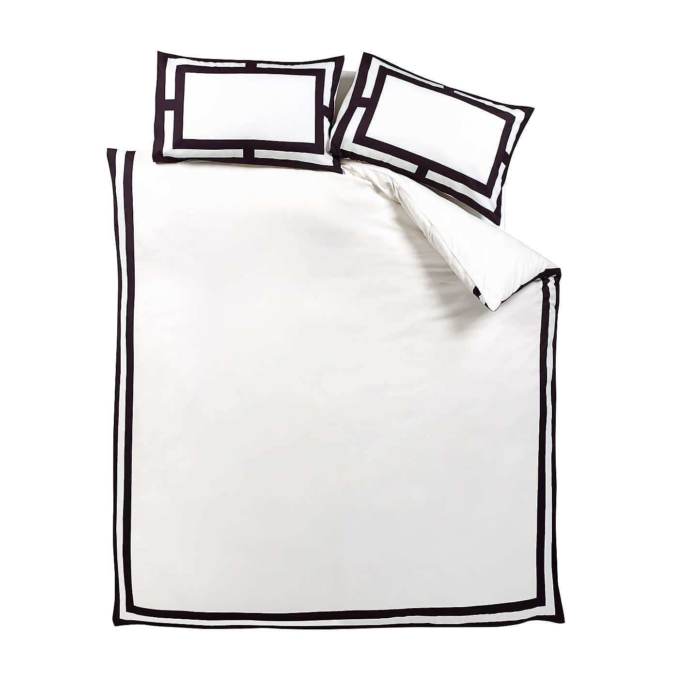 Catherine Lansfield So Soft Mono Panel Duvet Cover & Pillowcase Set