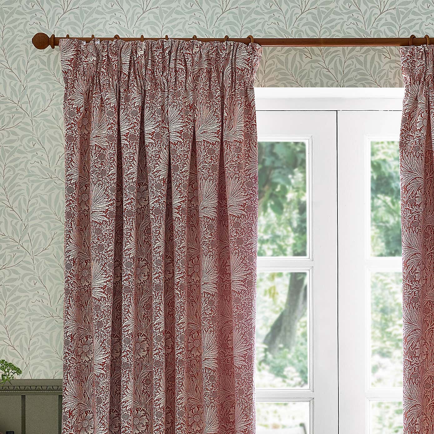 Morris & Co. Marigold Jacquard Pencil Pleat Curtains