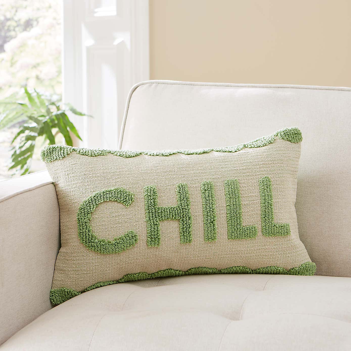 Chill Bright Slogan Cushion