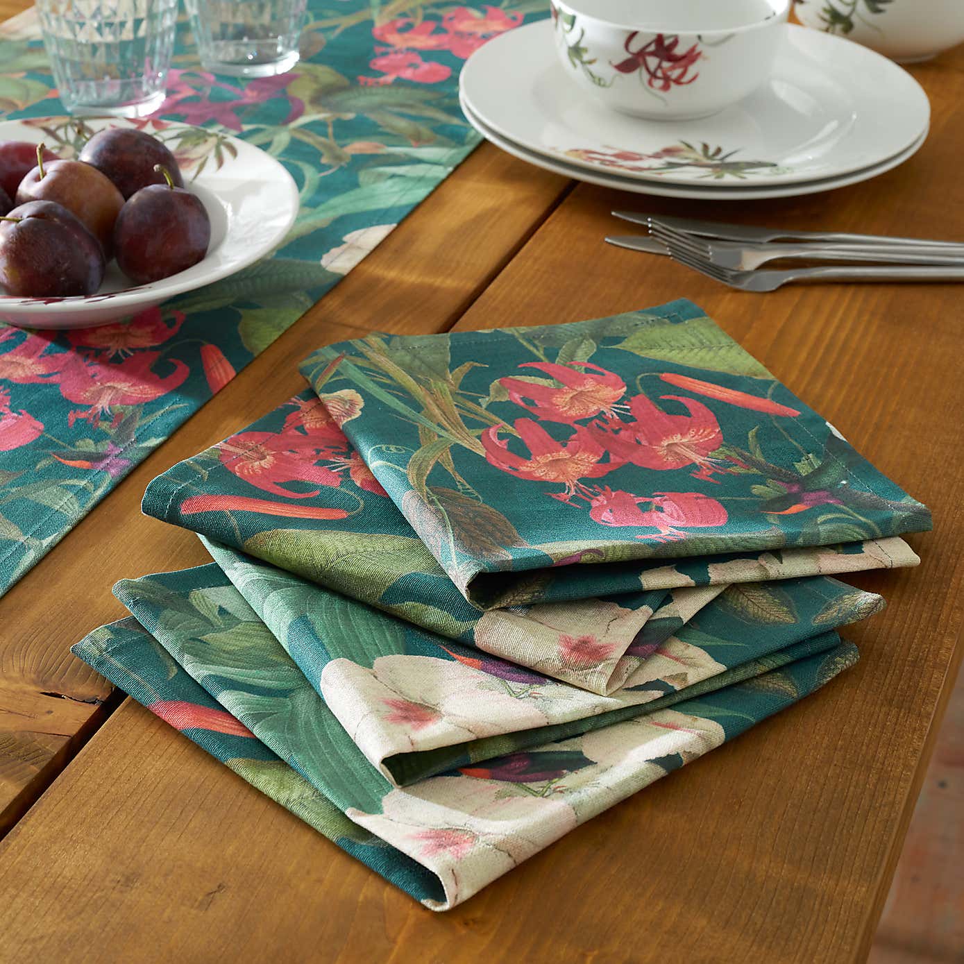 Botanical Birds Napkins 4pck