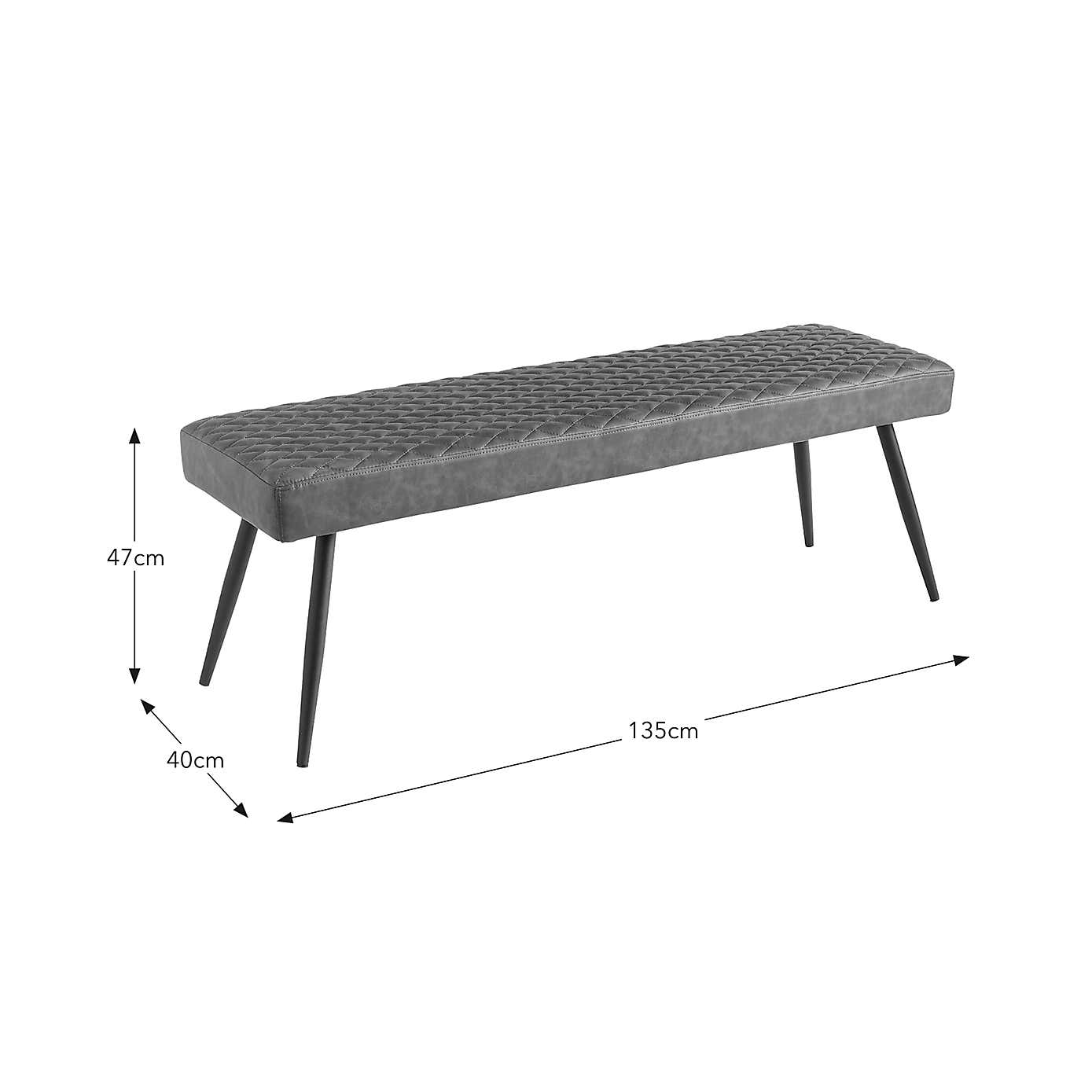 Montreal Faux Leather Dining Bench