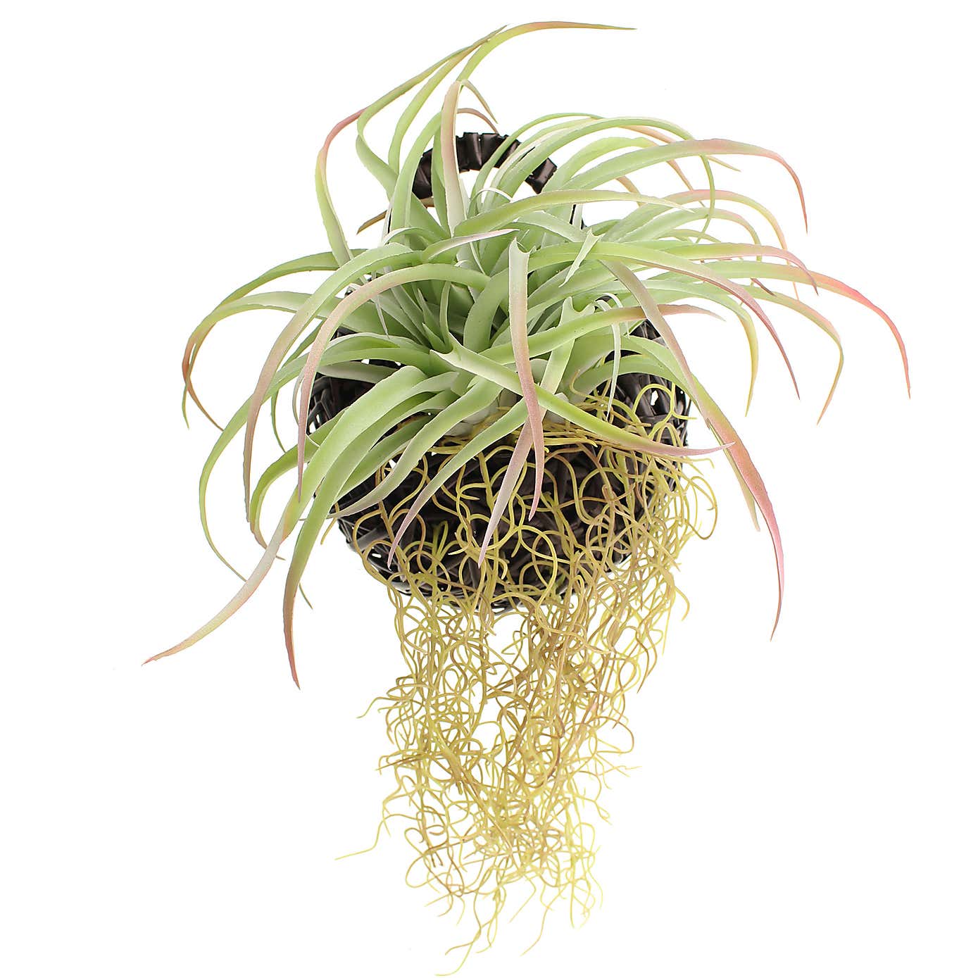 Artificial Hanging Grass in Black Hanging Wall Basket
