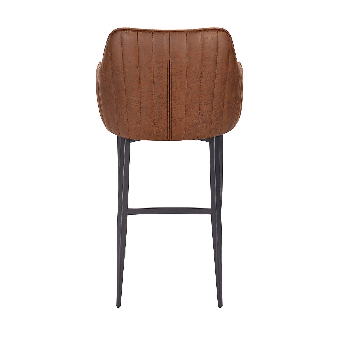 Indus Valley Logan Bar Stool, Faux Leather