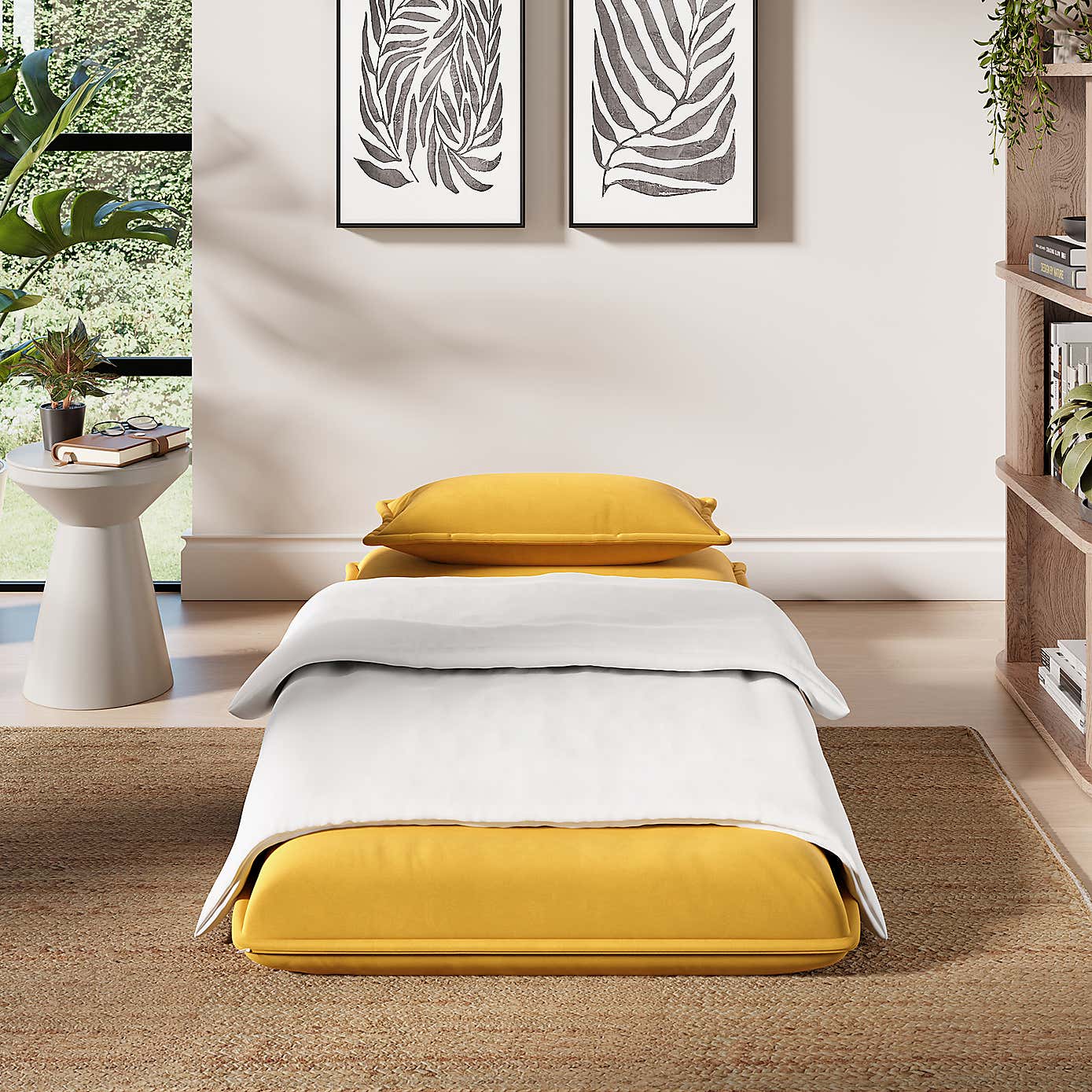 Jackson Velvet Foldable Single Sofa Bed