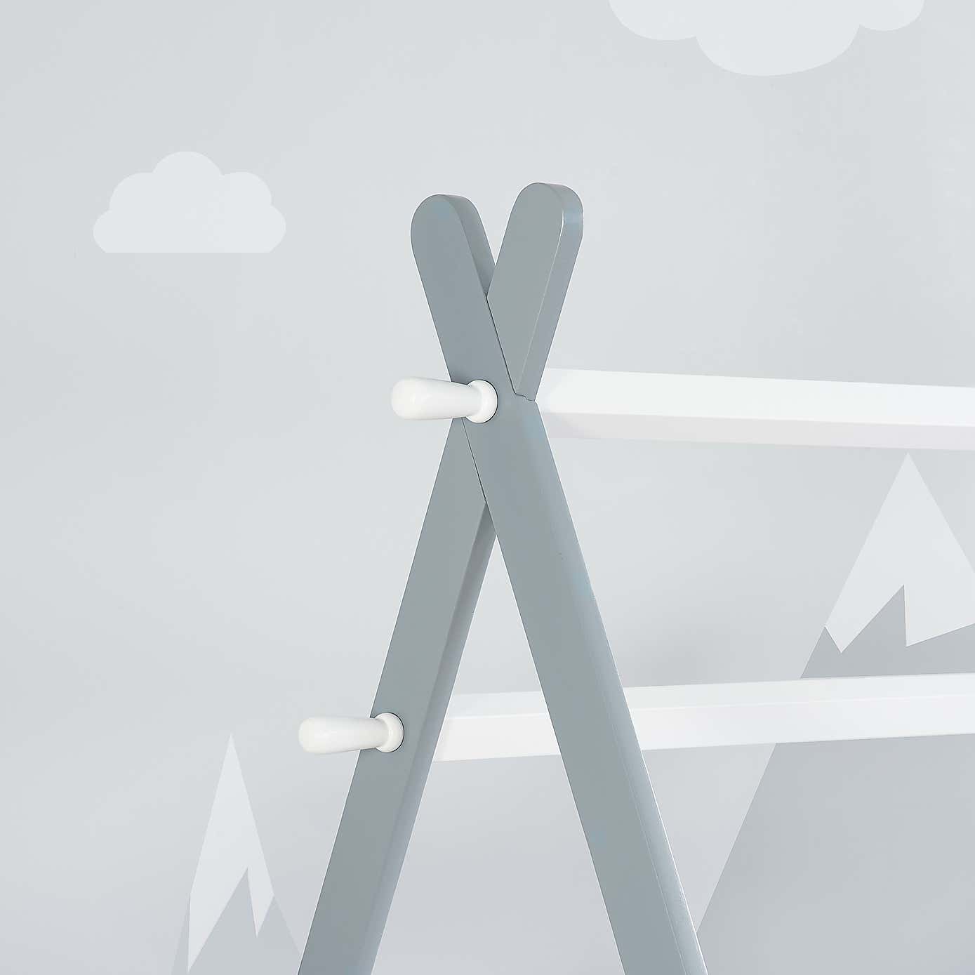 Teepee Bed White & Grey Single