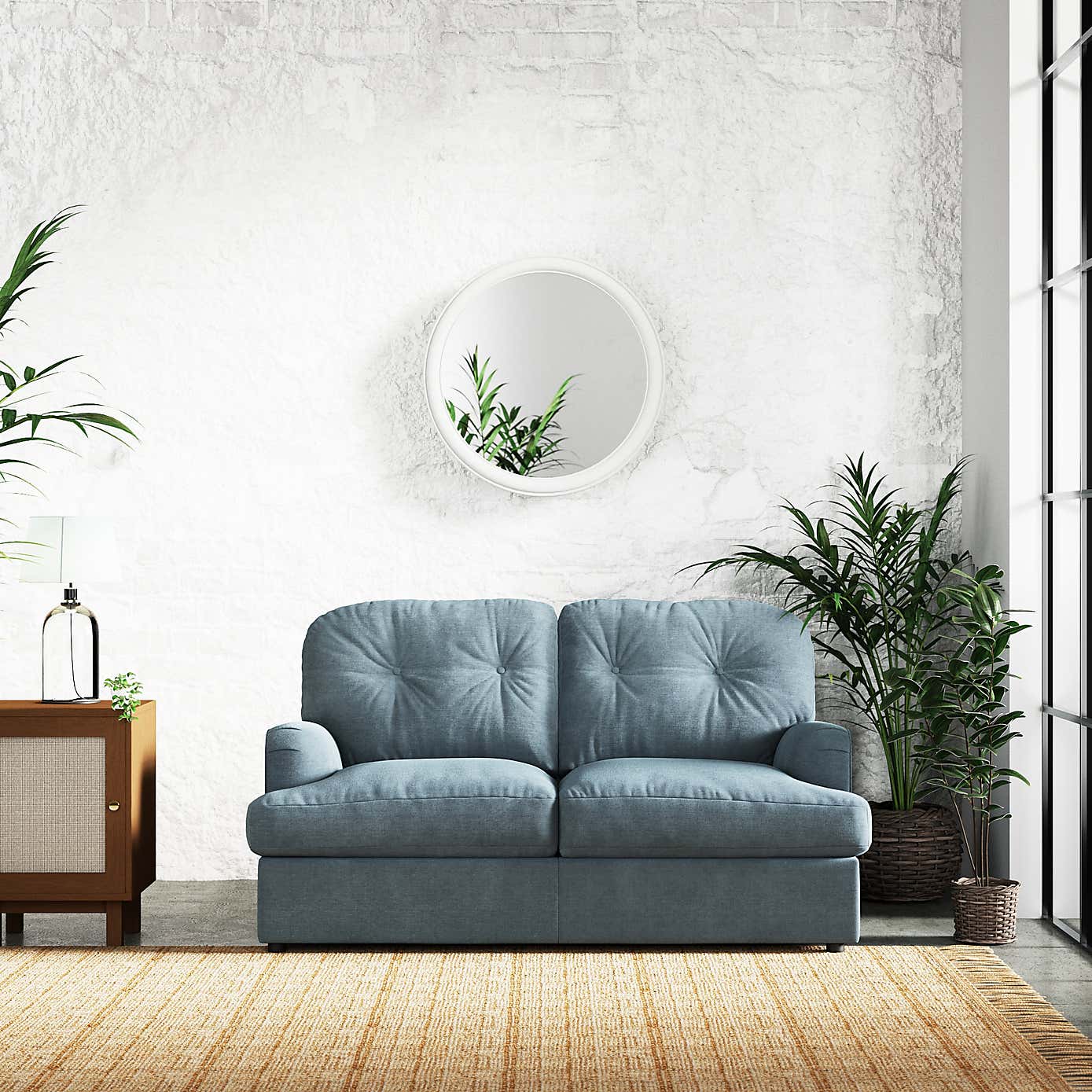 Martha Vintage Chenille 2 Seater Double Sofa Bed